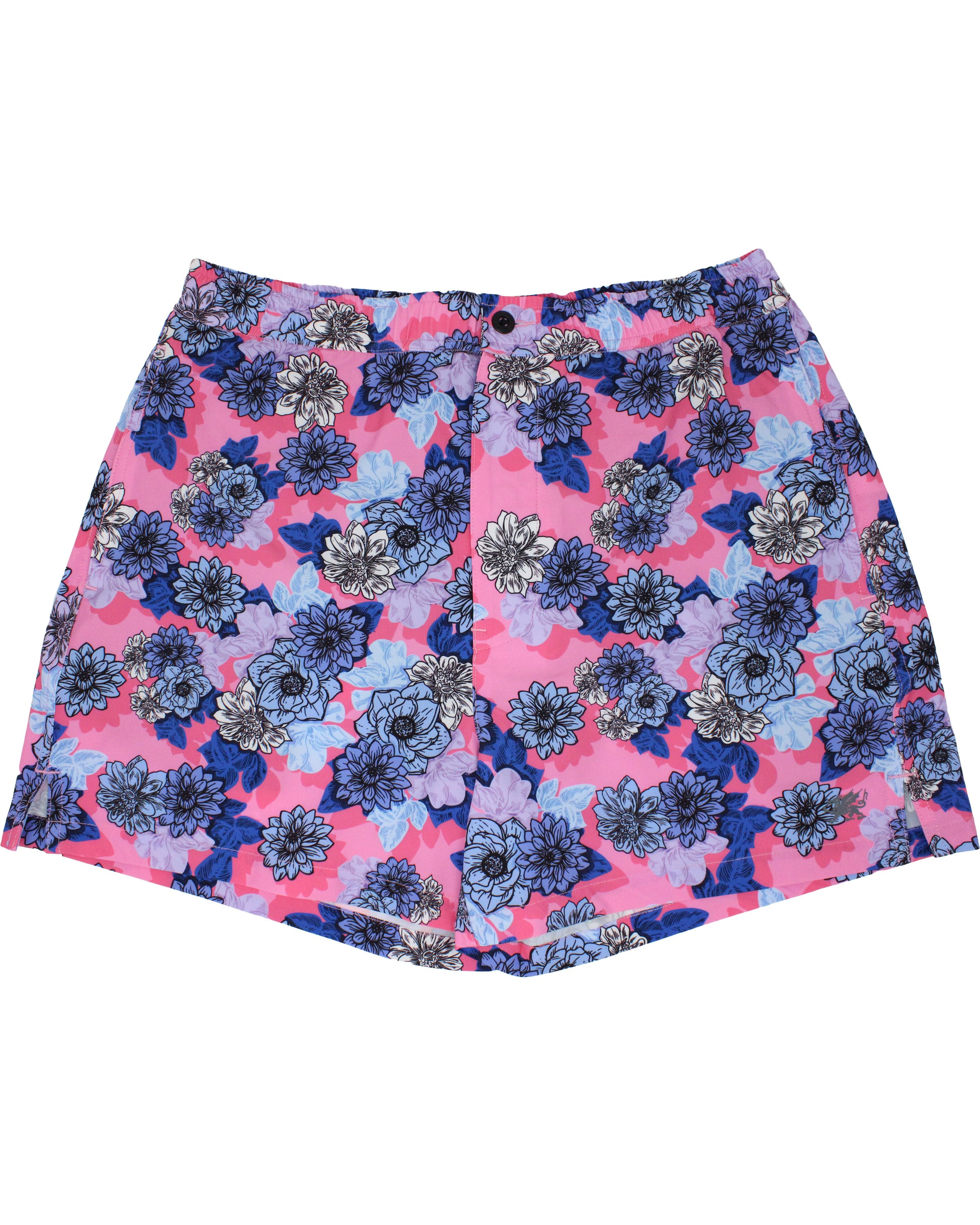 Lords Of Harlech Quack Snap Floral Swim Short In Pink/purple