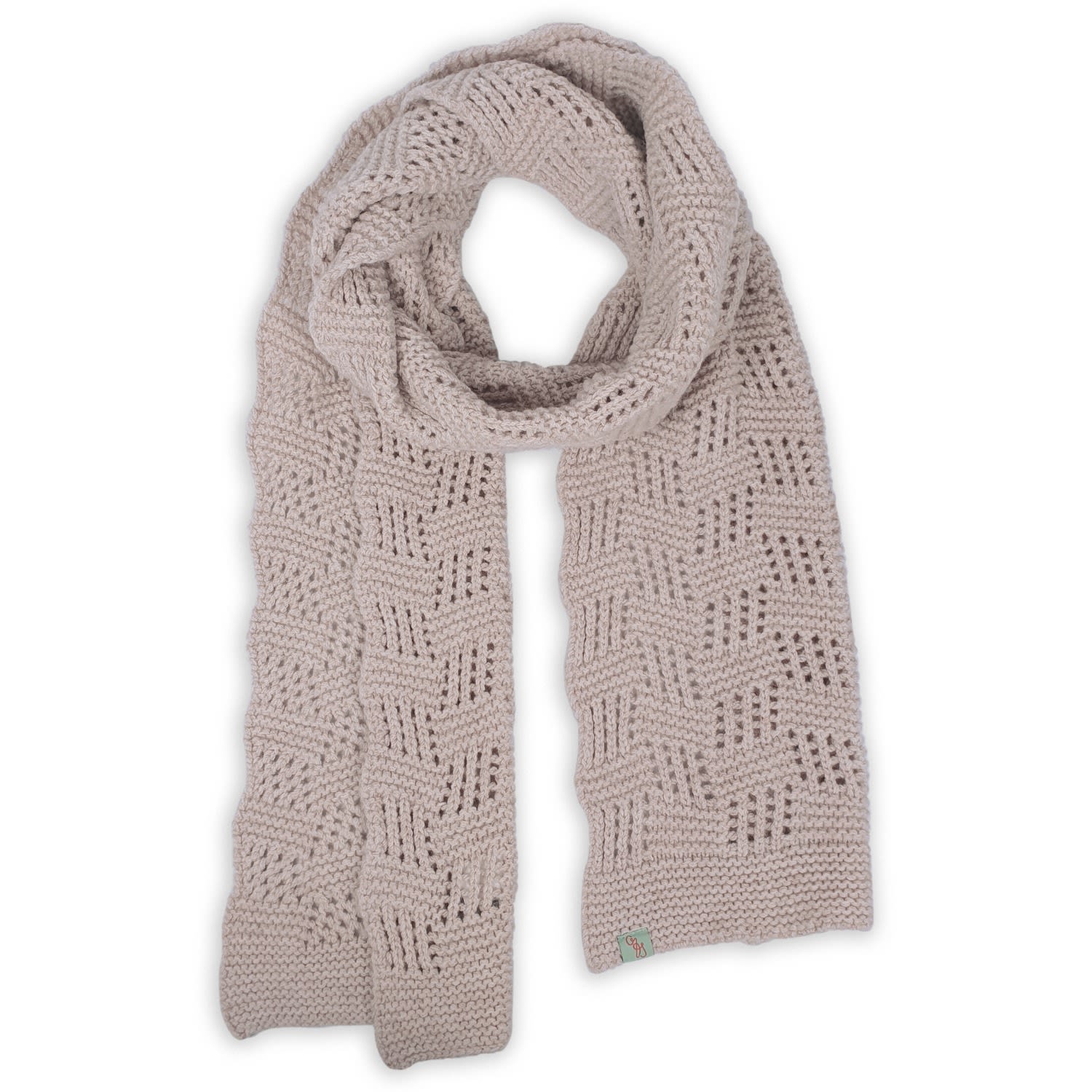 Otto & Spike Women's Neutrals Scarves - Plinko - Lt Beige Marle In Sand
