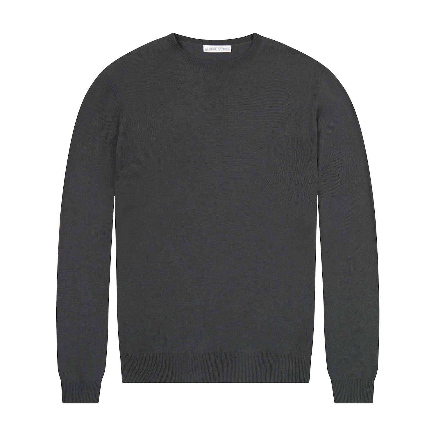 George Patrick Men's Grey Putty Merino Wool Sweater In Grey