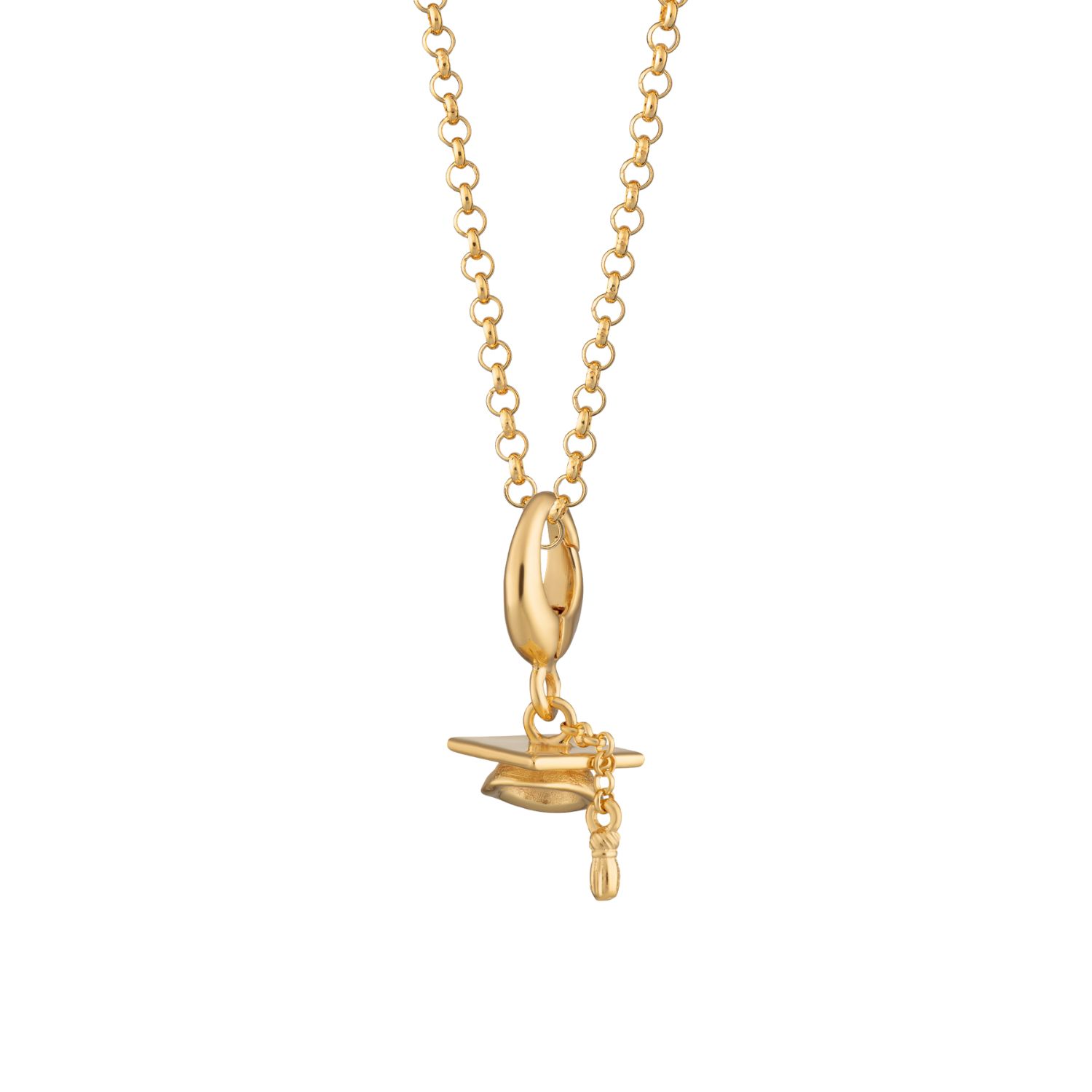 Women’s Gold Plated Graduation Hat Charm Necklace | Lily Charmed