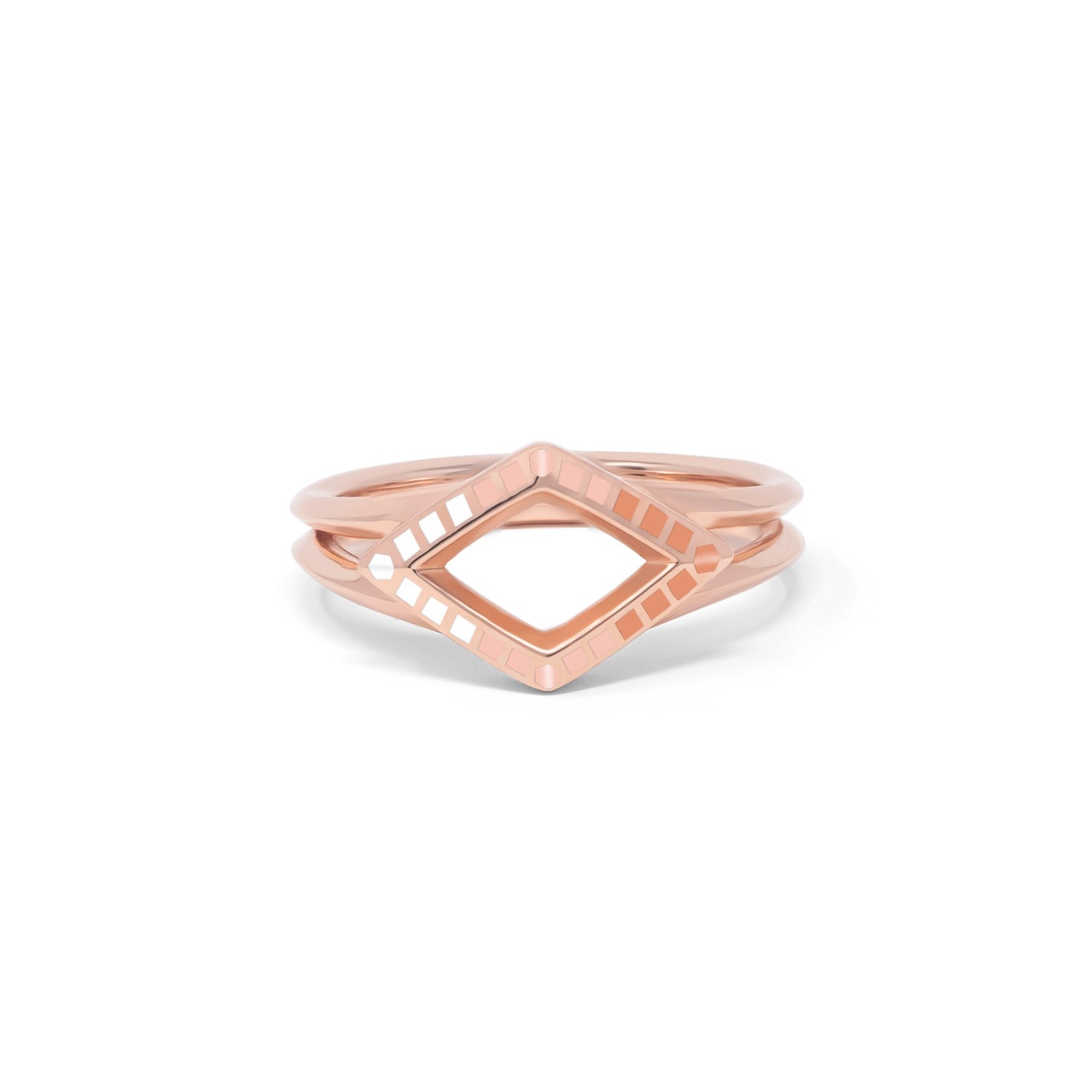 Women’s End Ring - 18K Rose Gold Vermeil - Sunset Pink EdxÃº