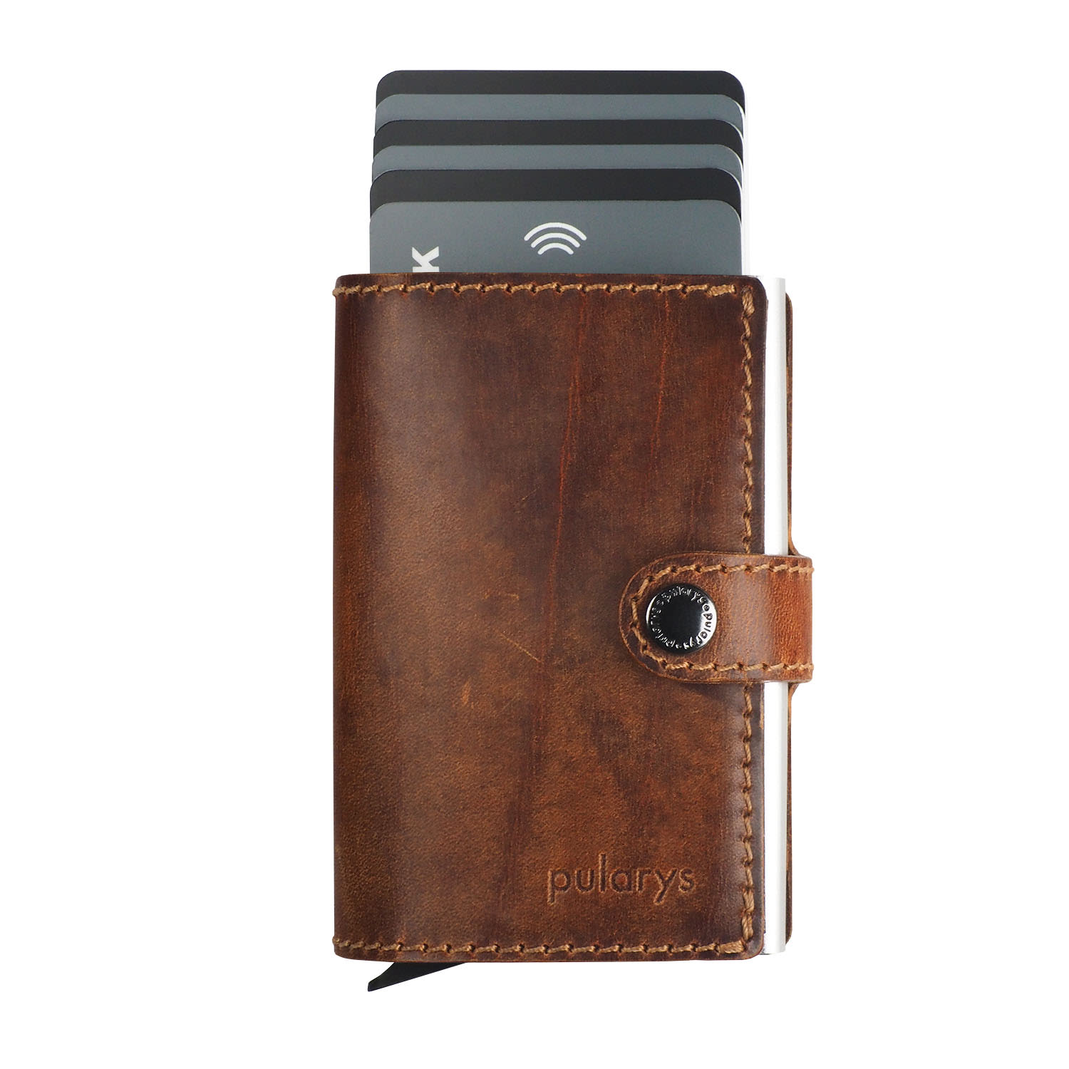 Men’s Pularys Rfid Wallet - Viking Saddle Leather Style In Brown Colour