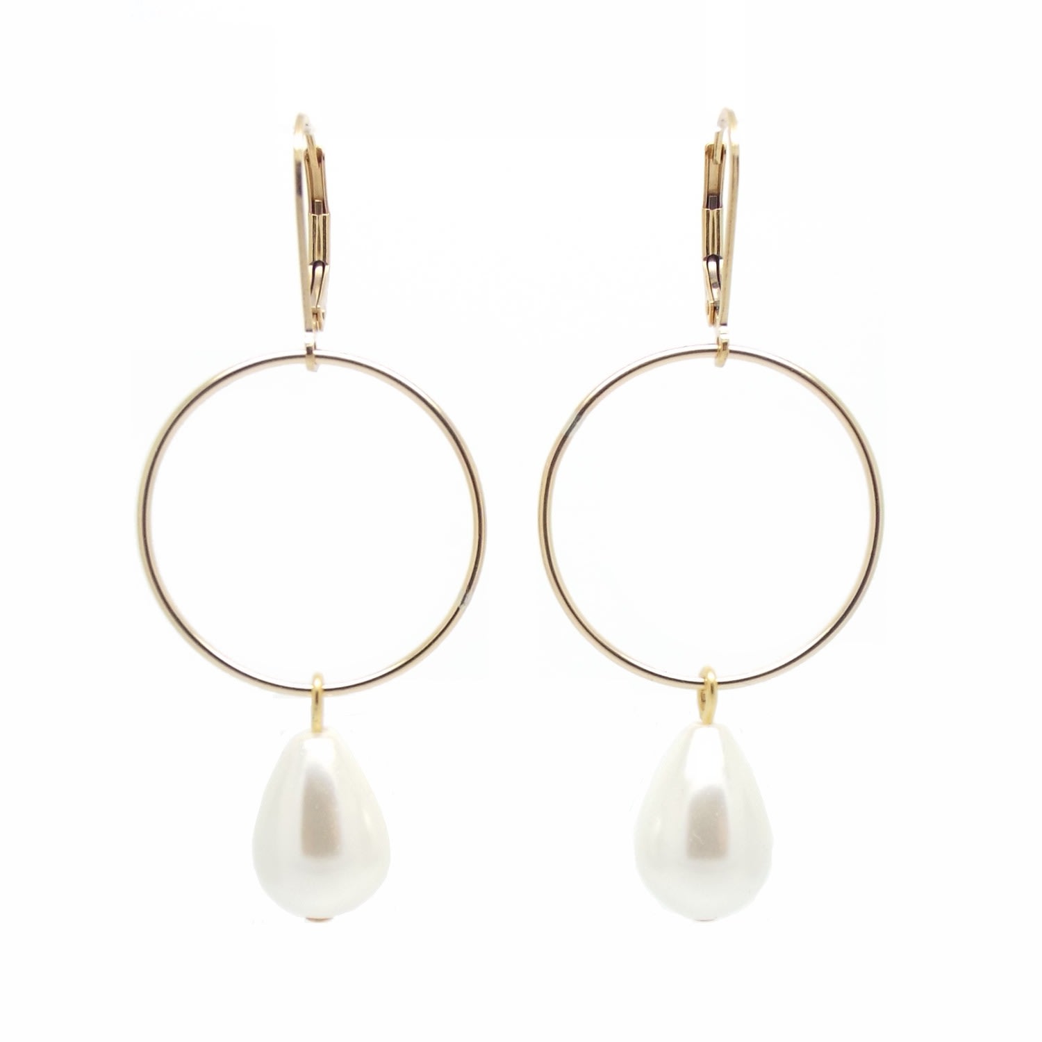 Women’s Gold / White Signature Pearl Earrings Salome