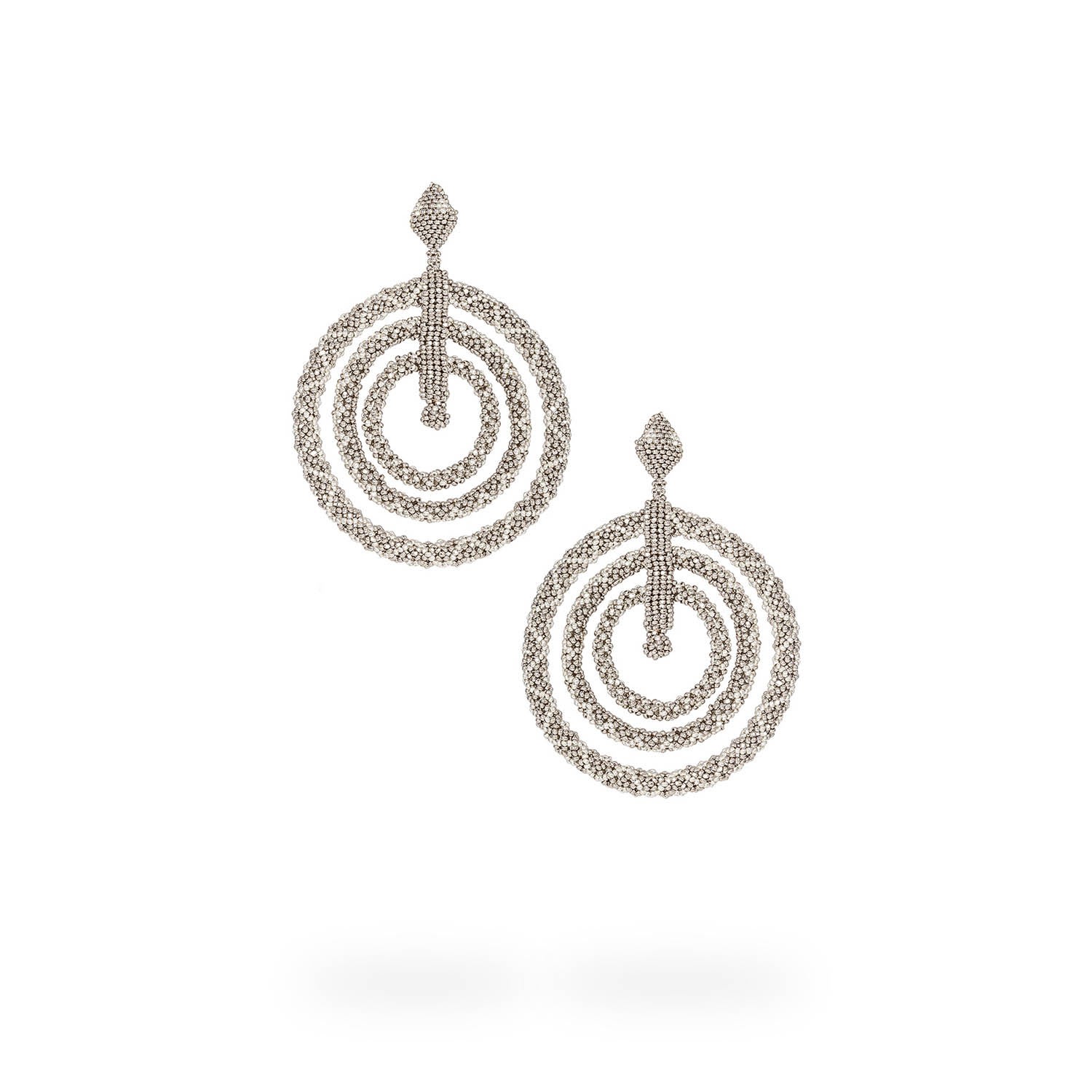 Women’s Spiral Snake Earrings - Silver, Platinum Kuu