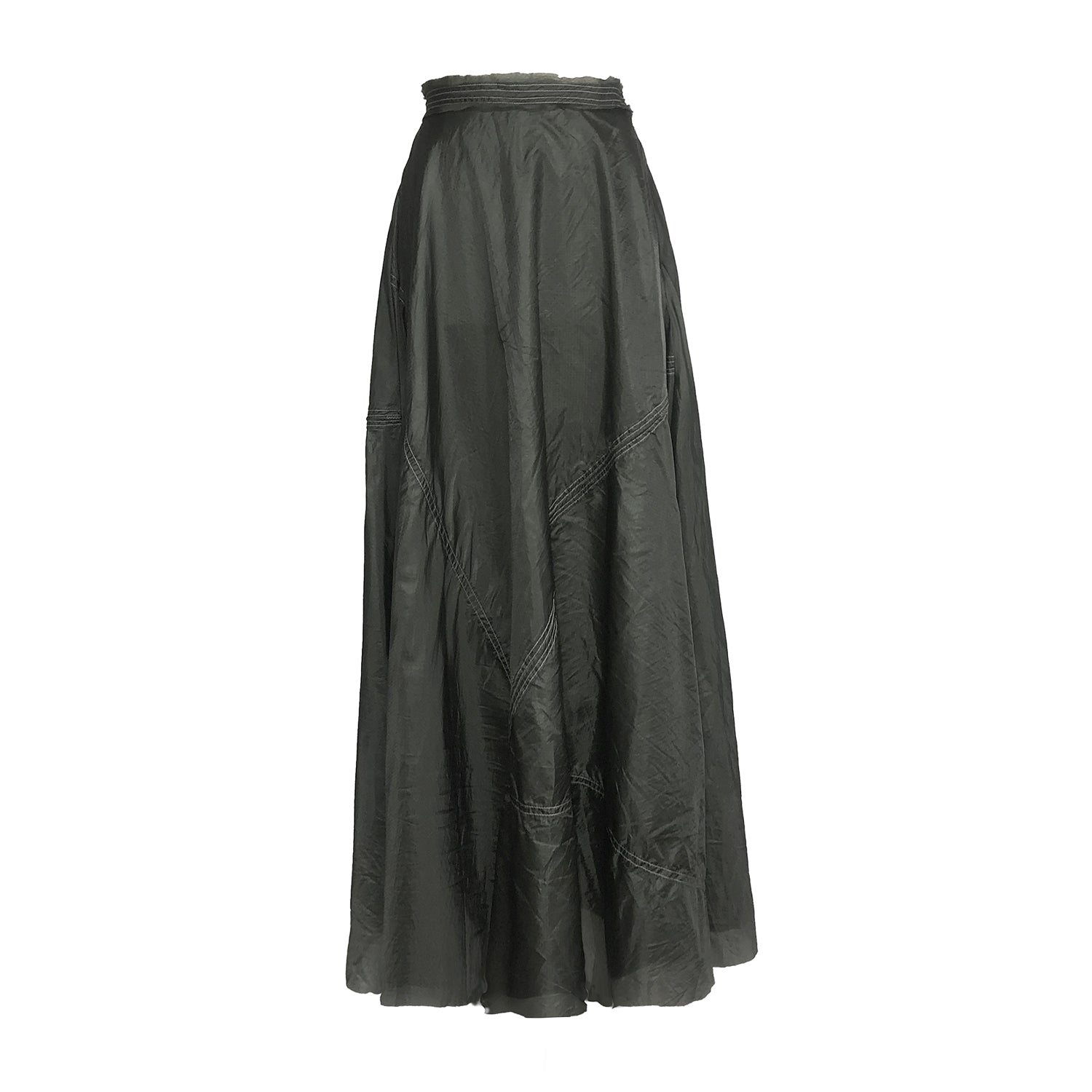 Deborah Lindquist Eco Lifestyle Women's Amelia Maxi Parachute Skirt Steel Grey