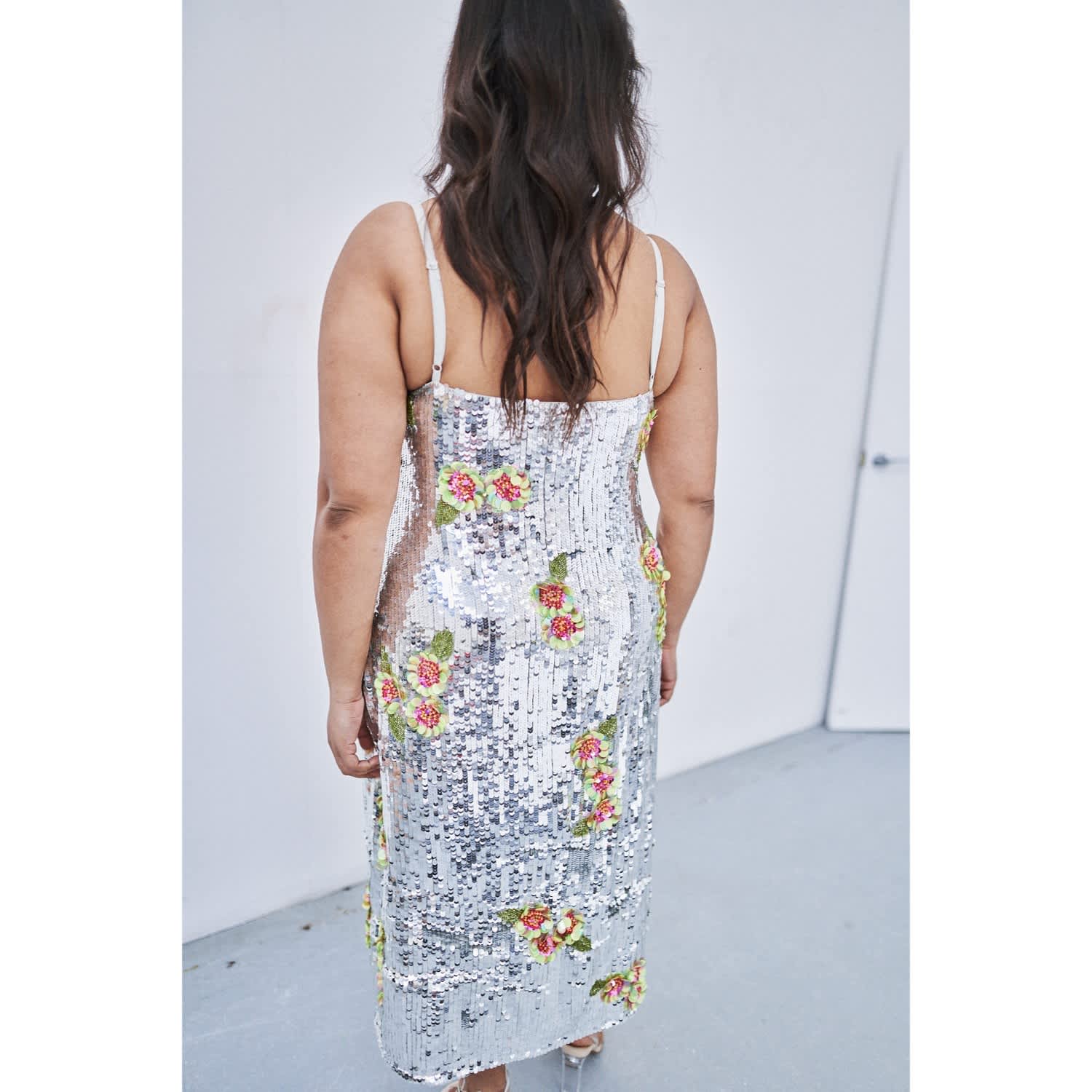 Frankie Dress In Silver Sequins | RaeVynn | Wolf & Badger Frankie Dress In Silver Sequins | RaeVynn | Wolf & Badger