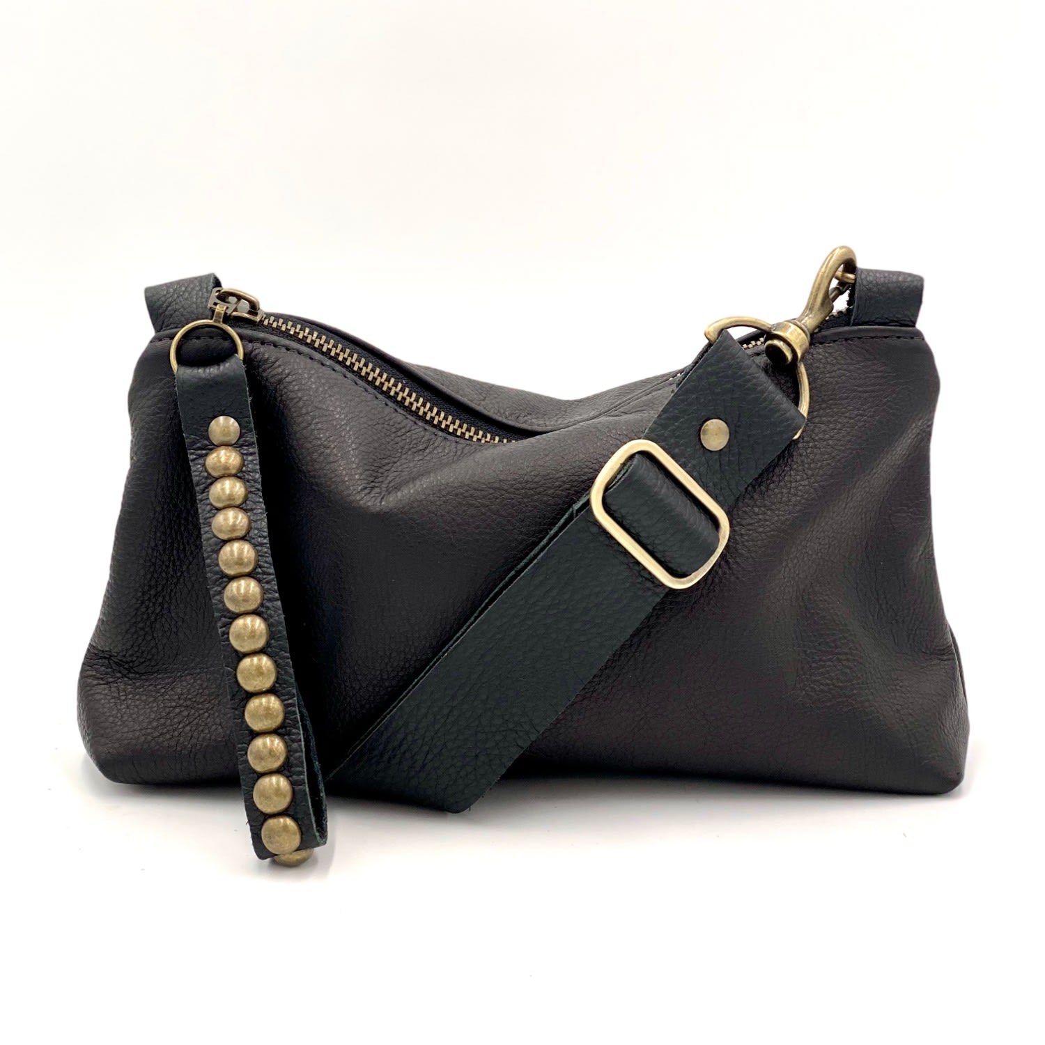 Lynn Tallerico Women's Nancy Crossbody Bag In Soft Black Leather In Black