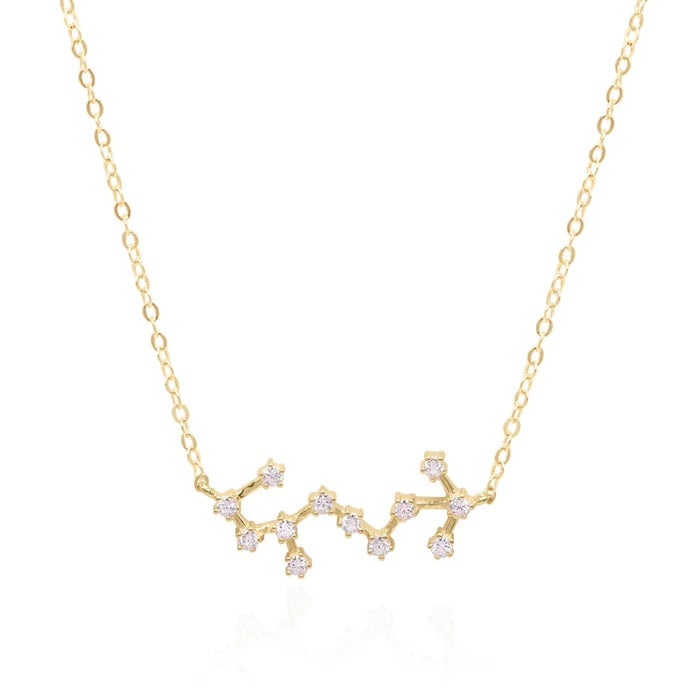 Gold Trip Women's Scorpio Zodiac Constellation Necklace In Gold In Gold