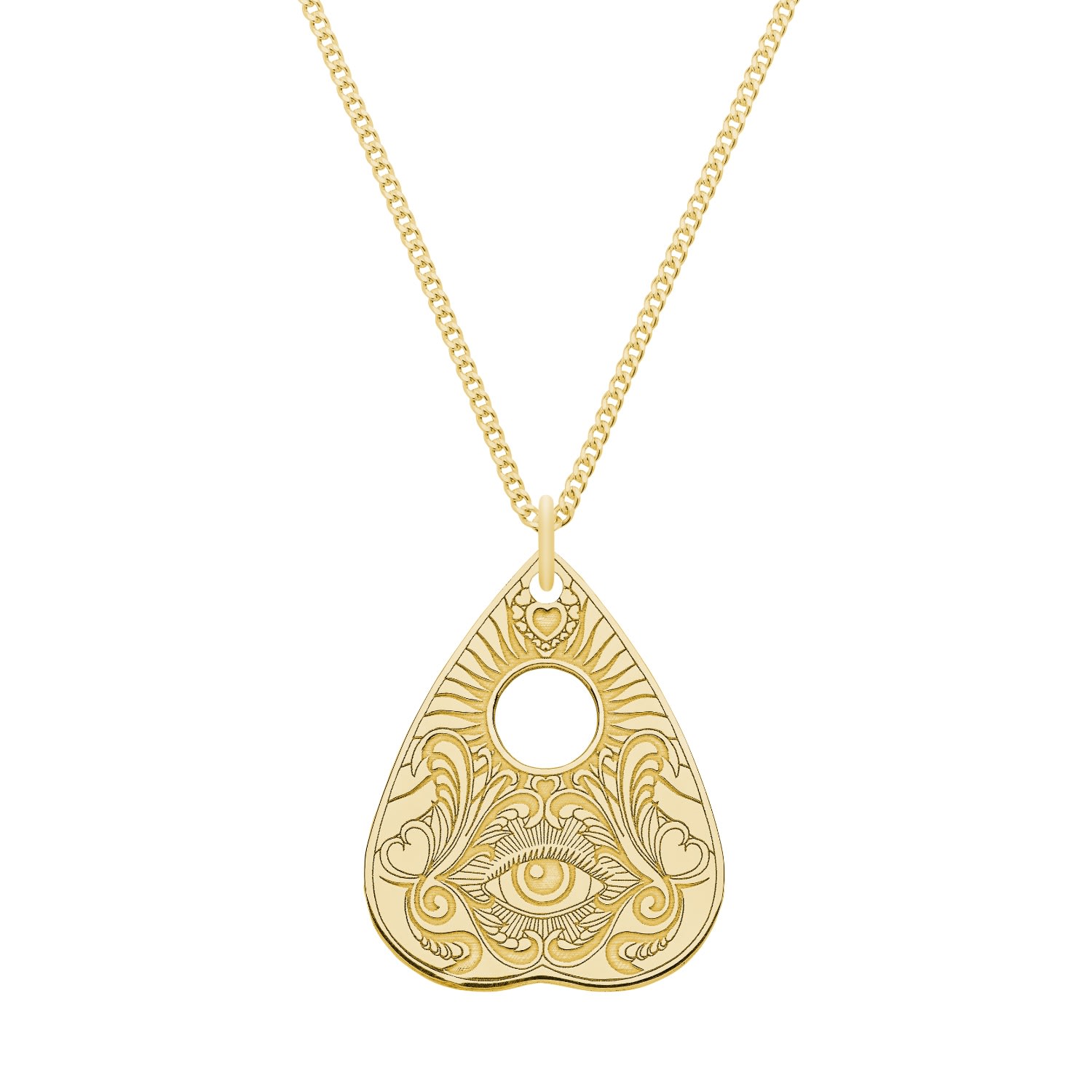 Women’s Small Solid Gold All Seeing Eye Planchette Cartergore