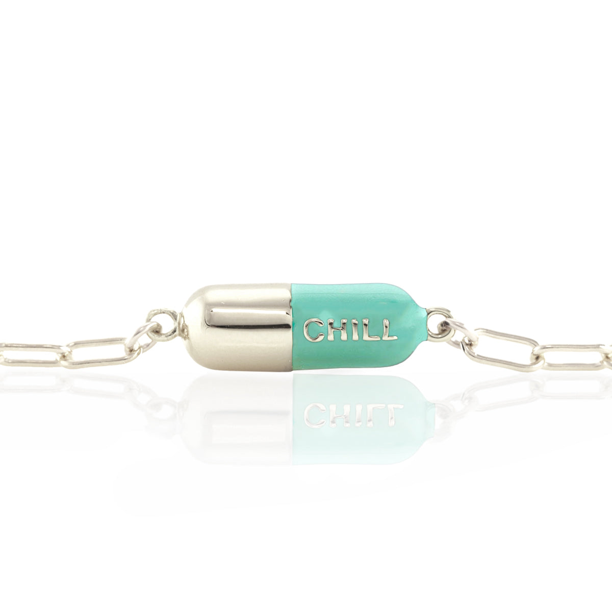 Women’s Silver / Blue / Green Chill Pill Enamel Bracelet Sterling Silver & Turquoise Enamel Kris Nations