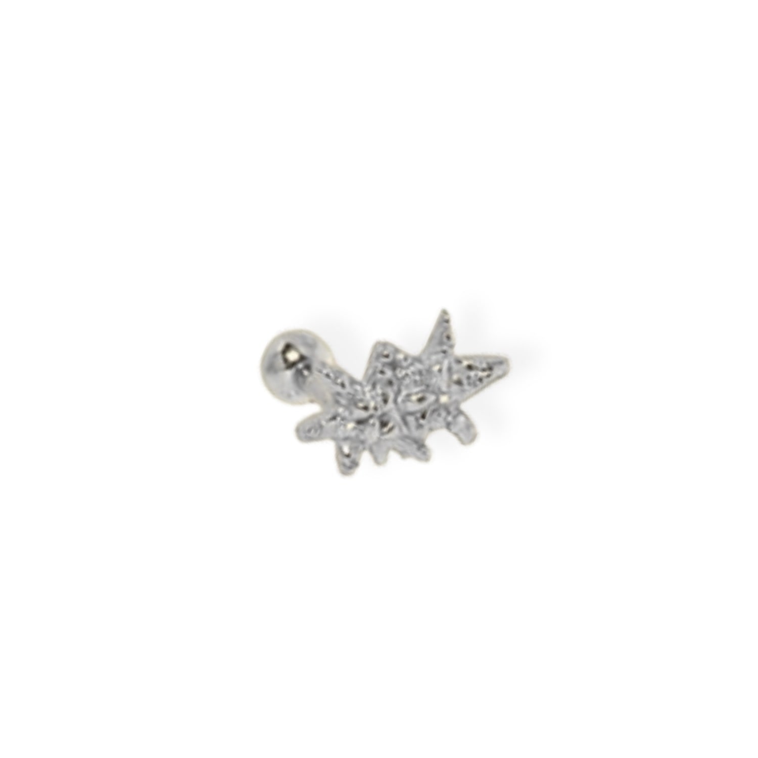 Martina Rozenberg Smira Jewelry Women's The Mono Earring Double Star Silver