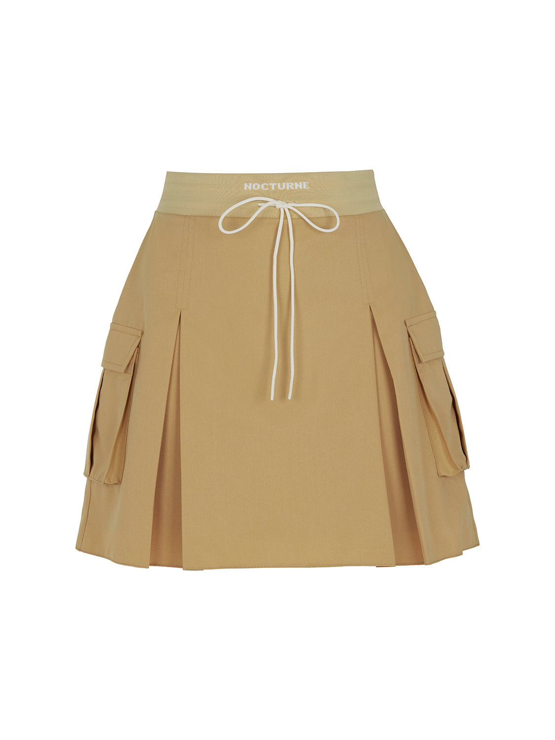 Nocturne Women's Brown High-waisted Ribbed Mini Skirt
