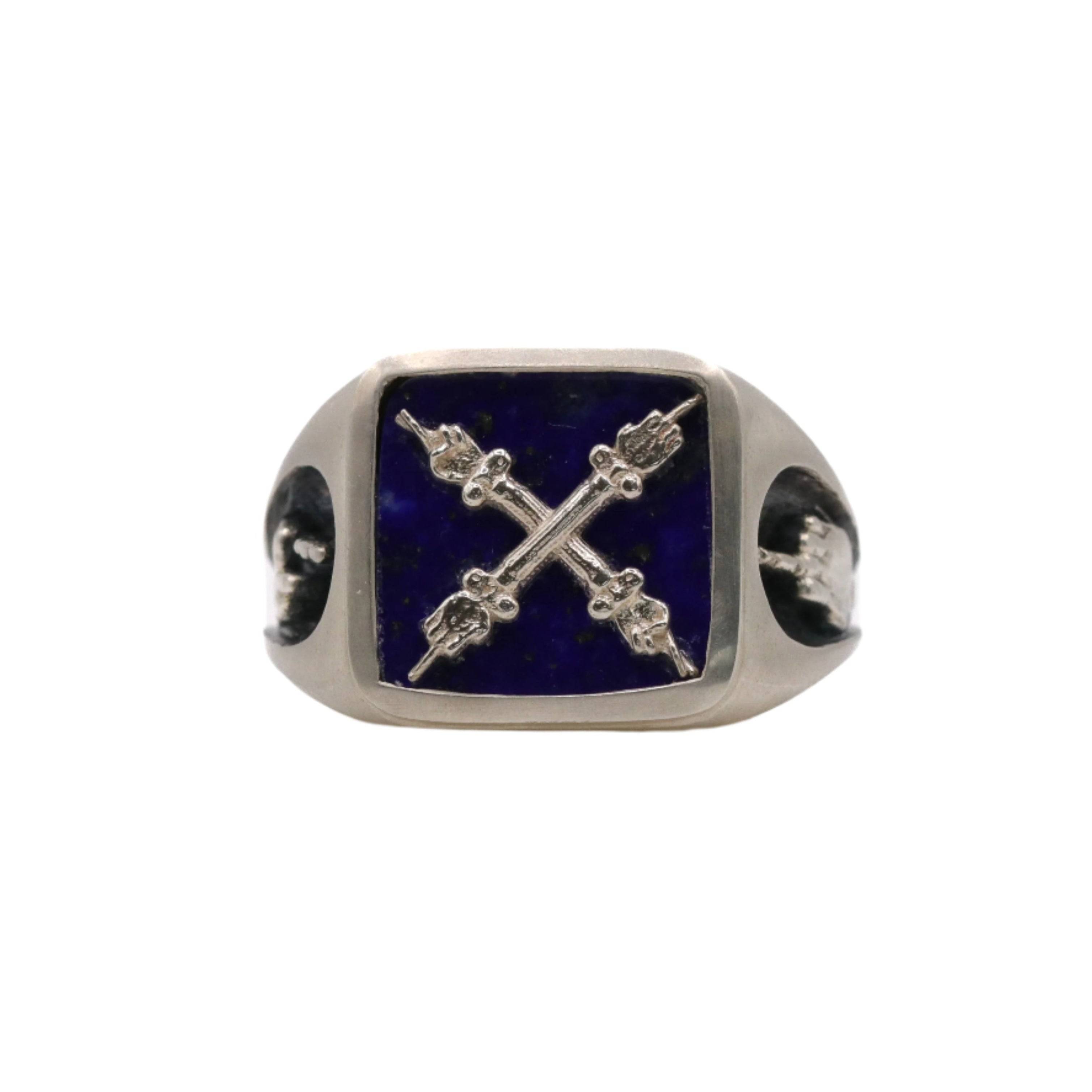 Après Youth Women's Blue / Silver Introvert Signet Ring Lapis