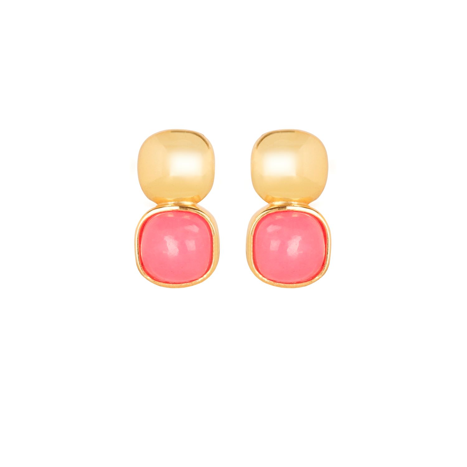Lila Rasa Women's Pink / Purple / Gold Glossy Gold & Blushing  Pink Stud