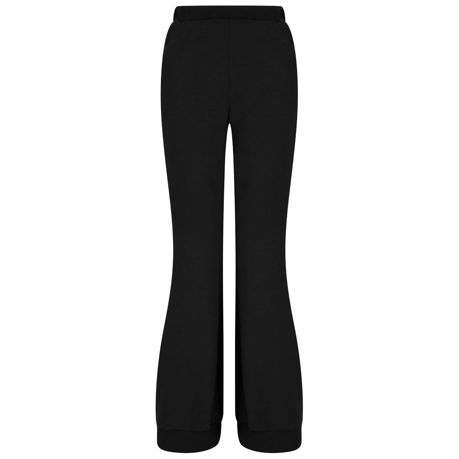black bootcut sweatpants