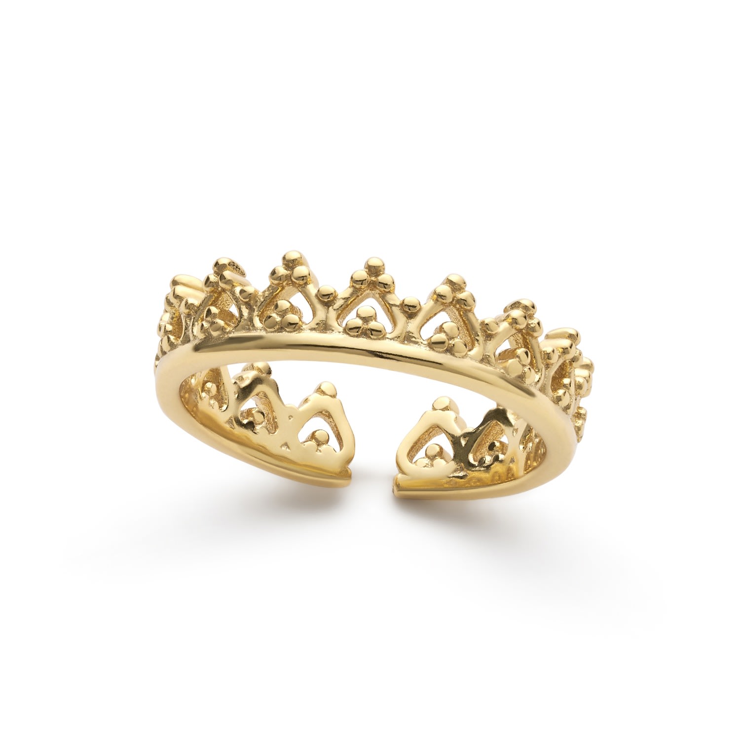 Women’s Dainty Gold Crown Ring Elk & Bloom - Everyday Fine Jewellery