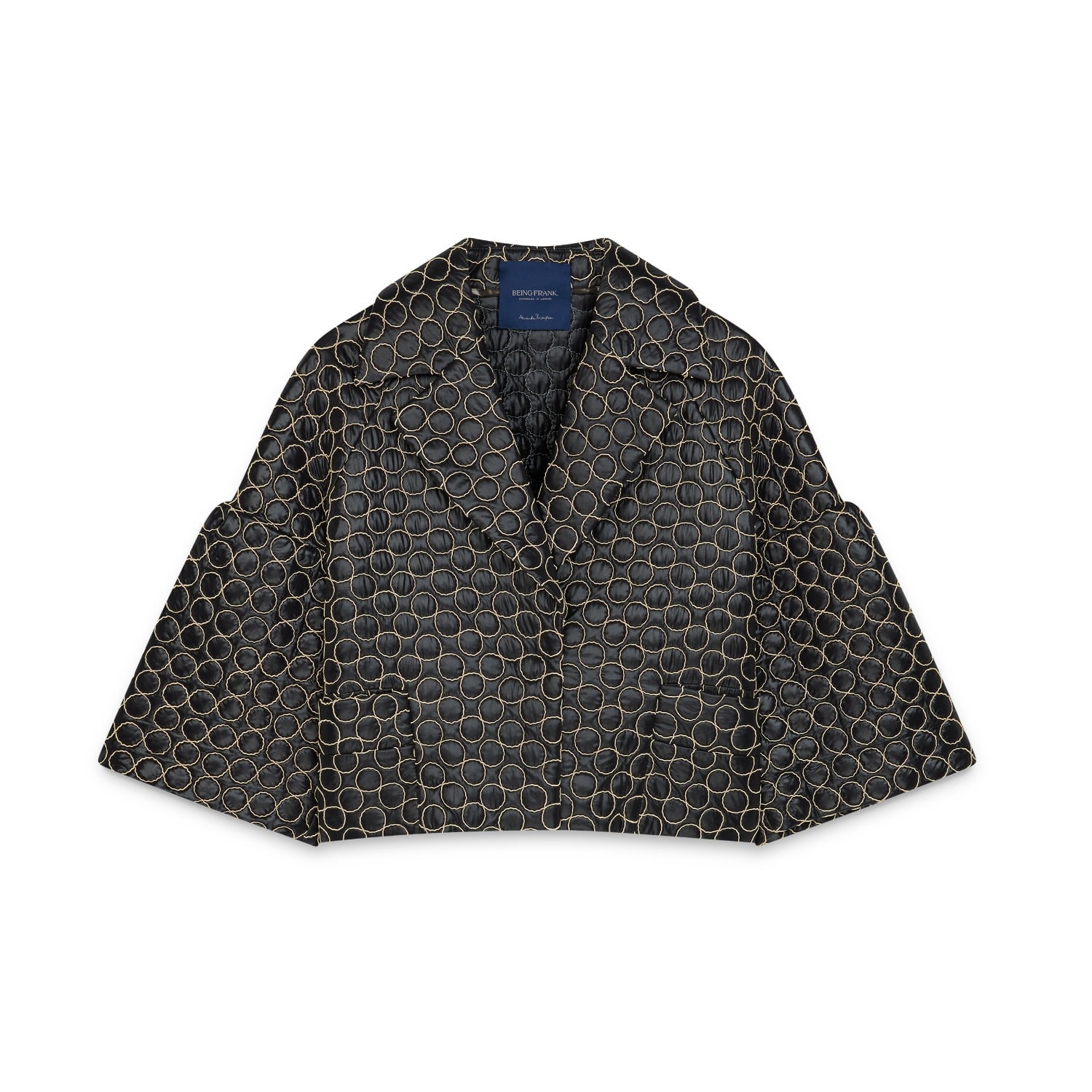 Women's Edie Jacket / Black Circular Quilting | Large | Amanda Thompson Couture