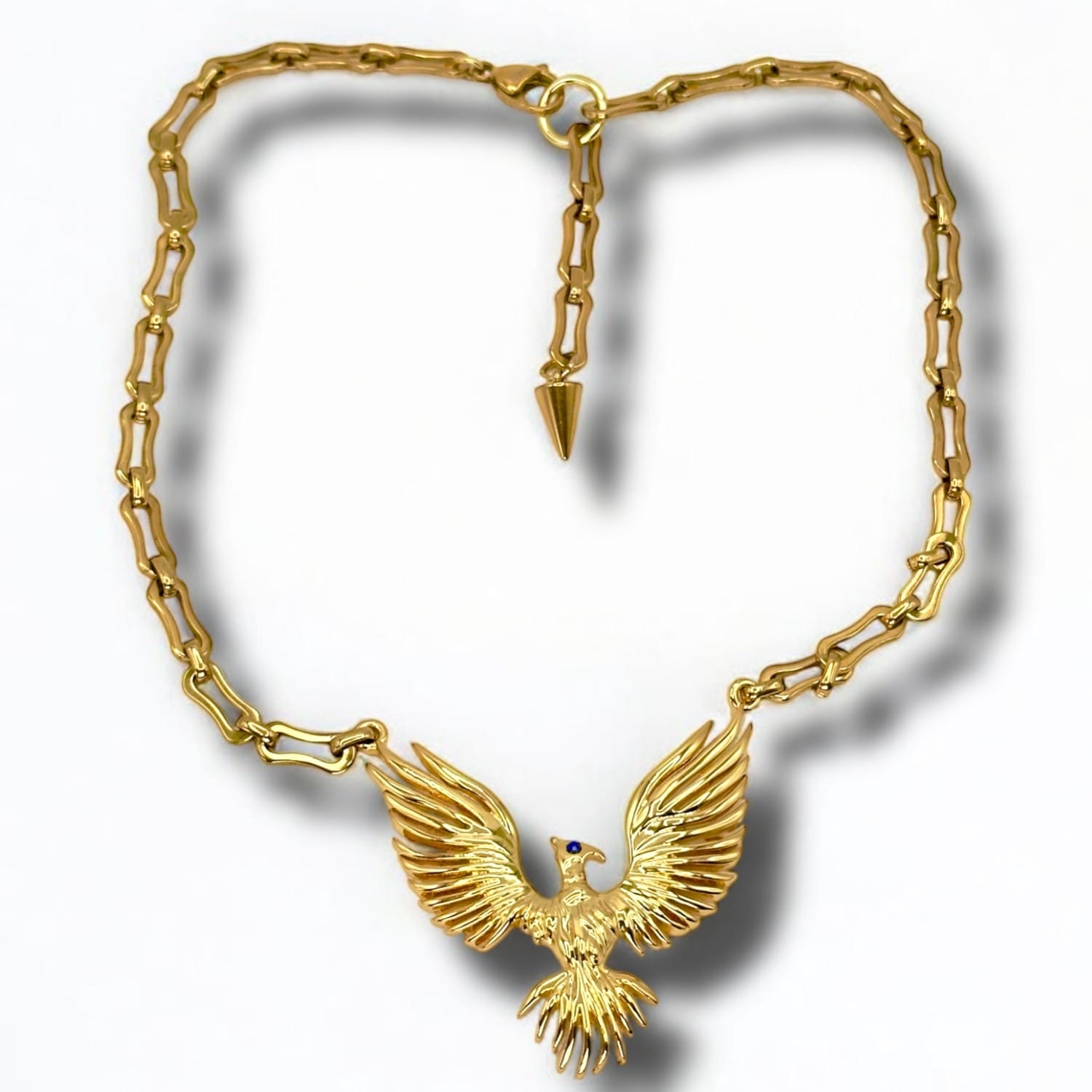 JAGGED HALO JEWELRY WOMEN'S GOLD PHOENIX NECKLACE