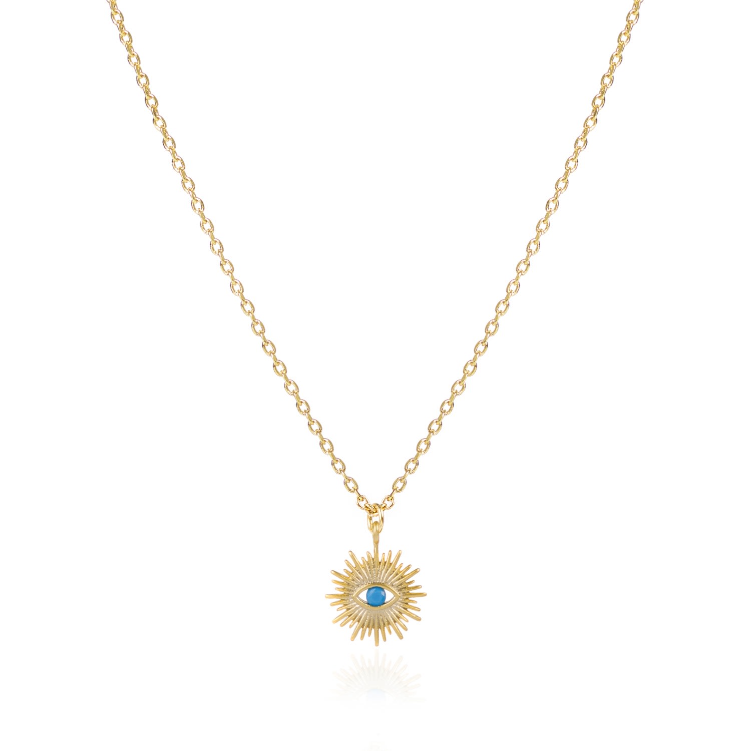 Women’s Gold Turquoise Eye Necklace C. j.m