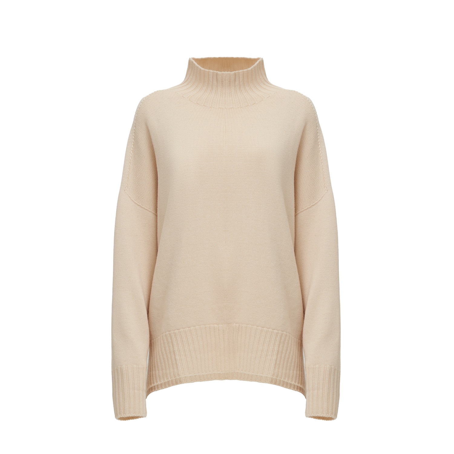 Inavati Women's Neutrals Beige Turtleneck Wool Sweater In Beige