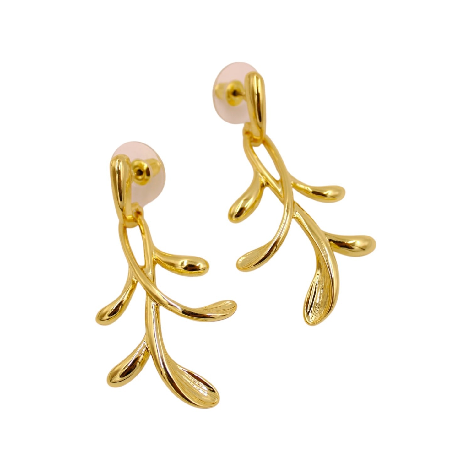 1610istanbul Women's Gold Floral Chunky Earrings In Gold