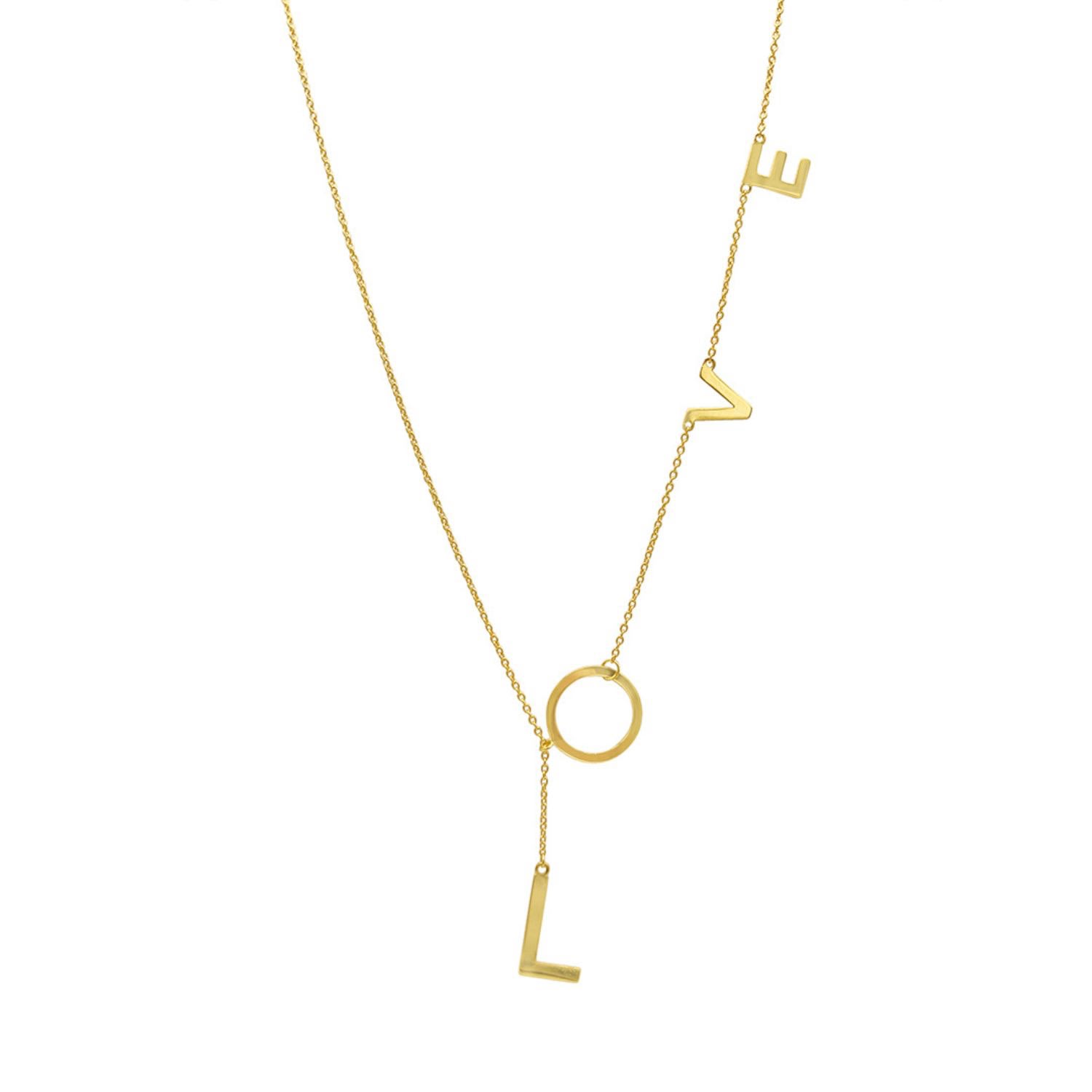 SAINT MORAN - Love Lariat Necklace Solid 14K Gold