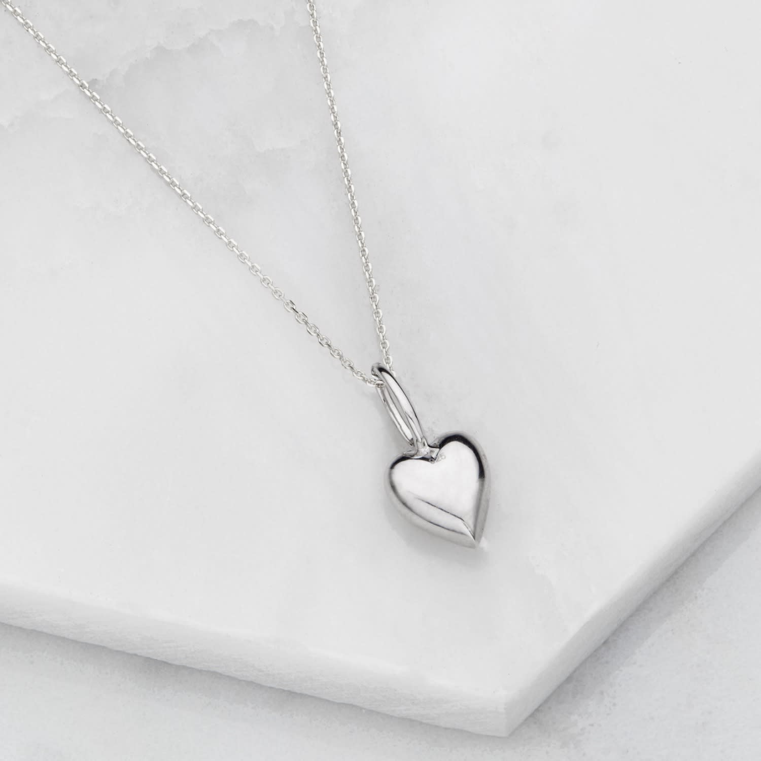 Sterling Silver Necklace w/ Double Heart Charm – L.I.T (Living In