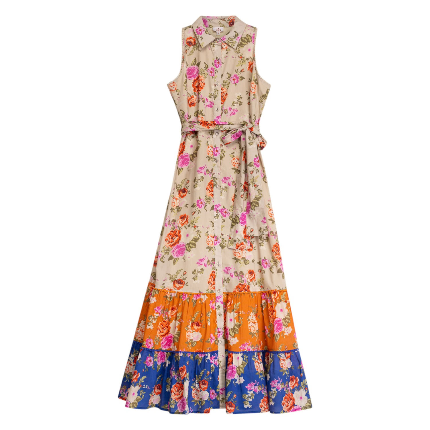 Niza Women's Long Dress With Ruffles Rosys