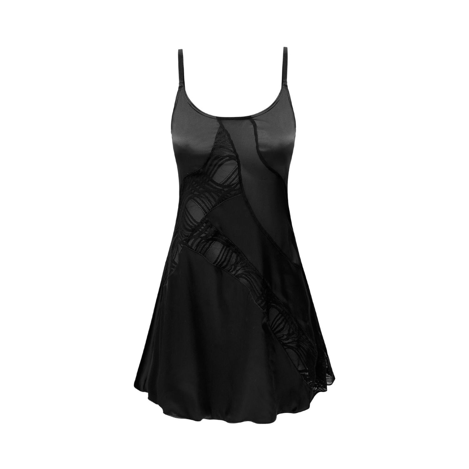 Ow Collection Laney Mini Slip Dress In Black