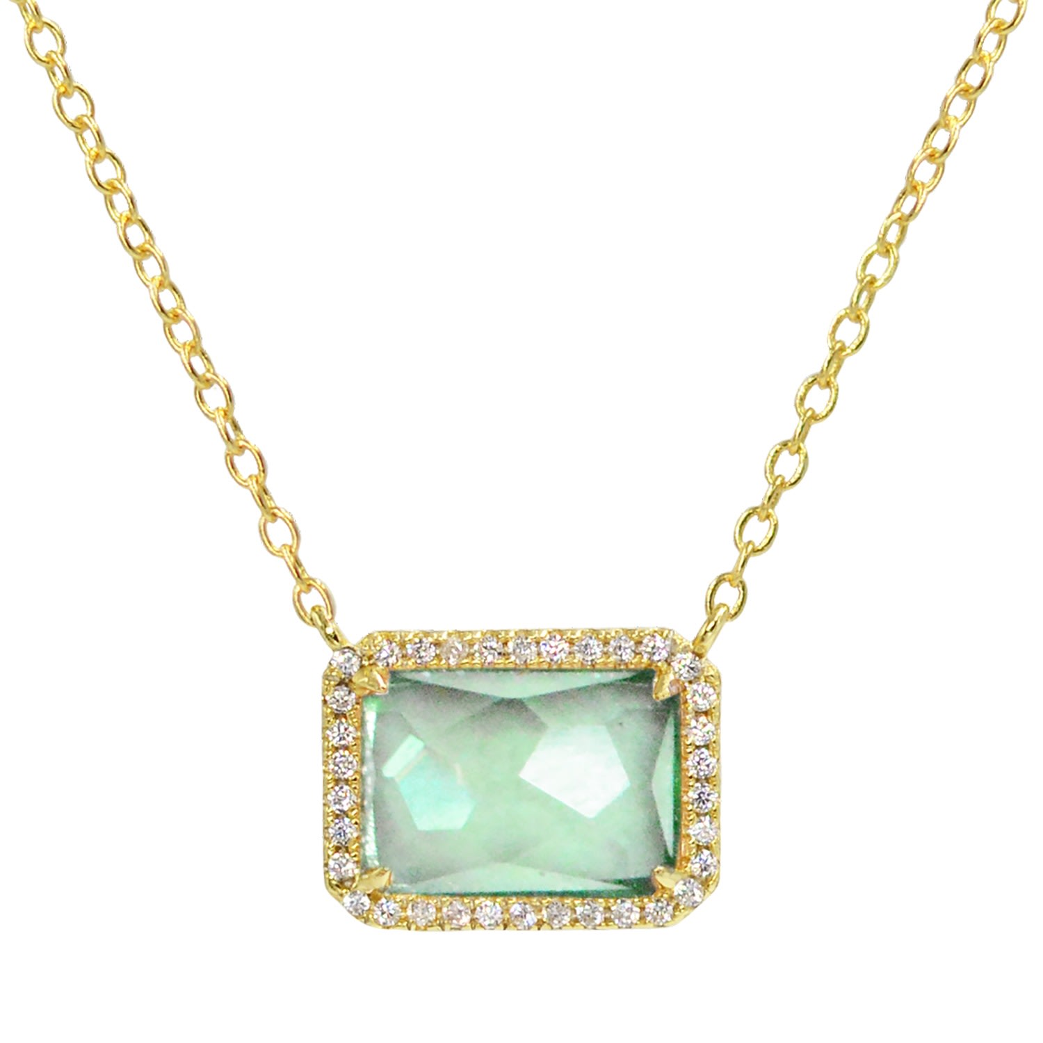 Women’s Green Atiena Paraiba Necklace In Gold Kamaria