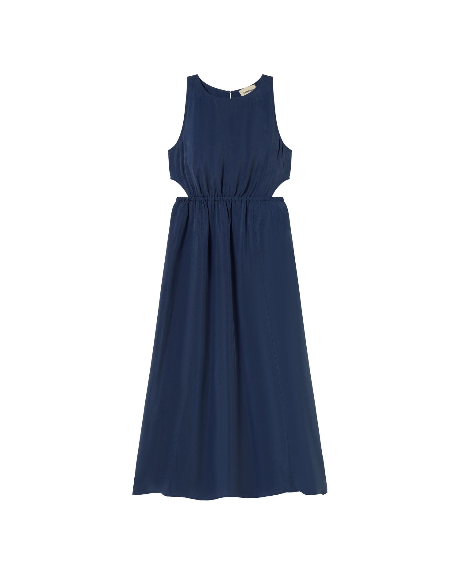 Thinking Mu Women's Blue Dress Cupro Kin In Blue