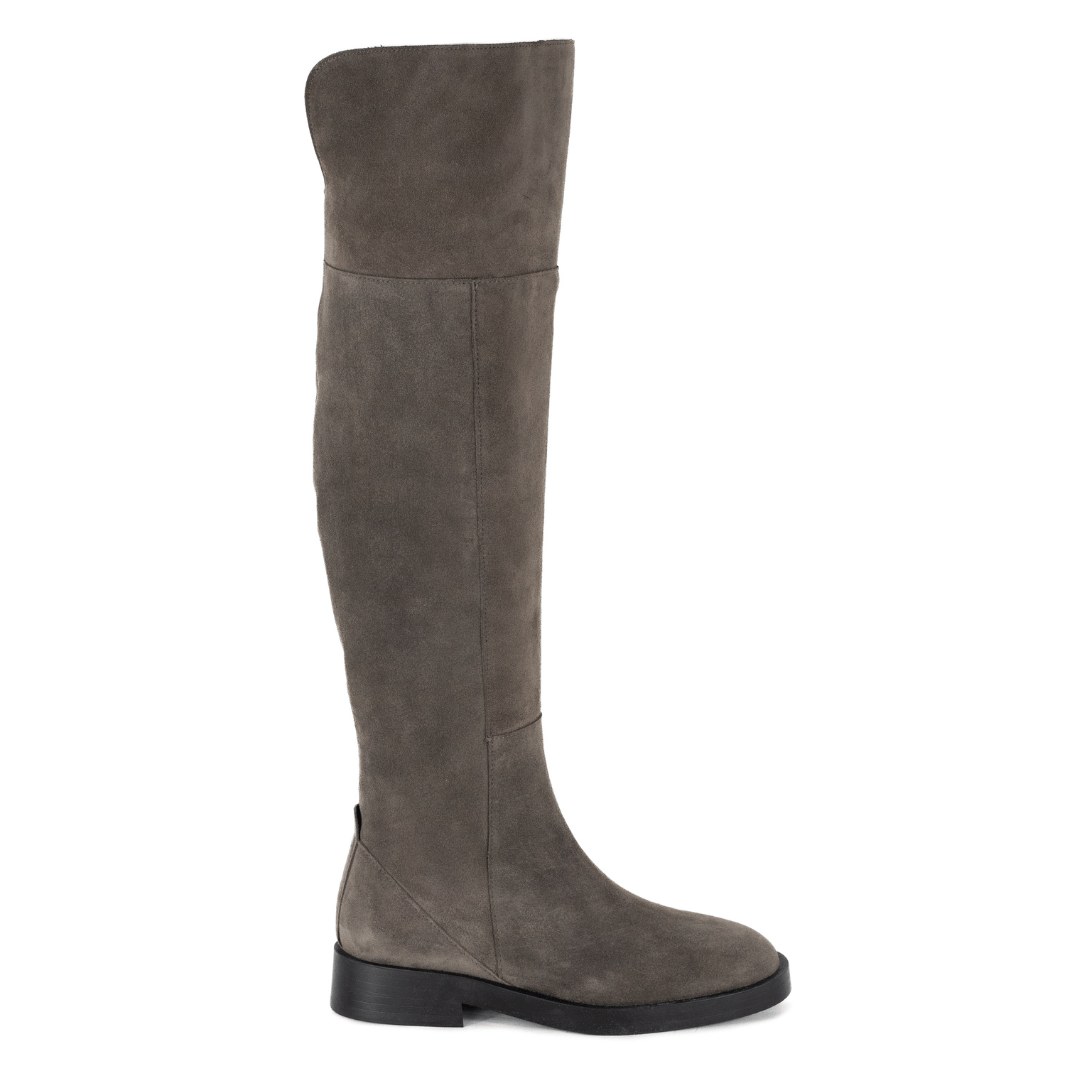 Keith Scarrott Shoes Women's Soccavo Grey Over The Knee Boot In Brown