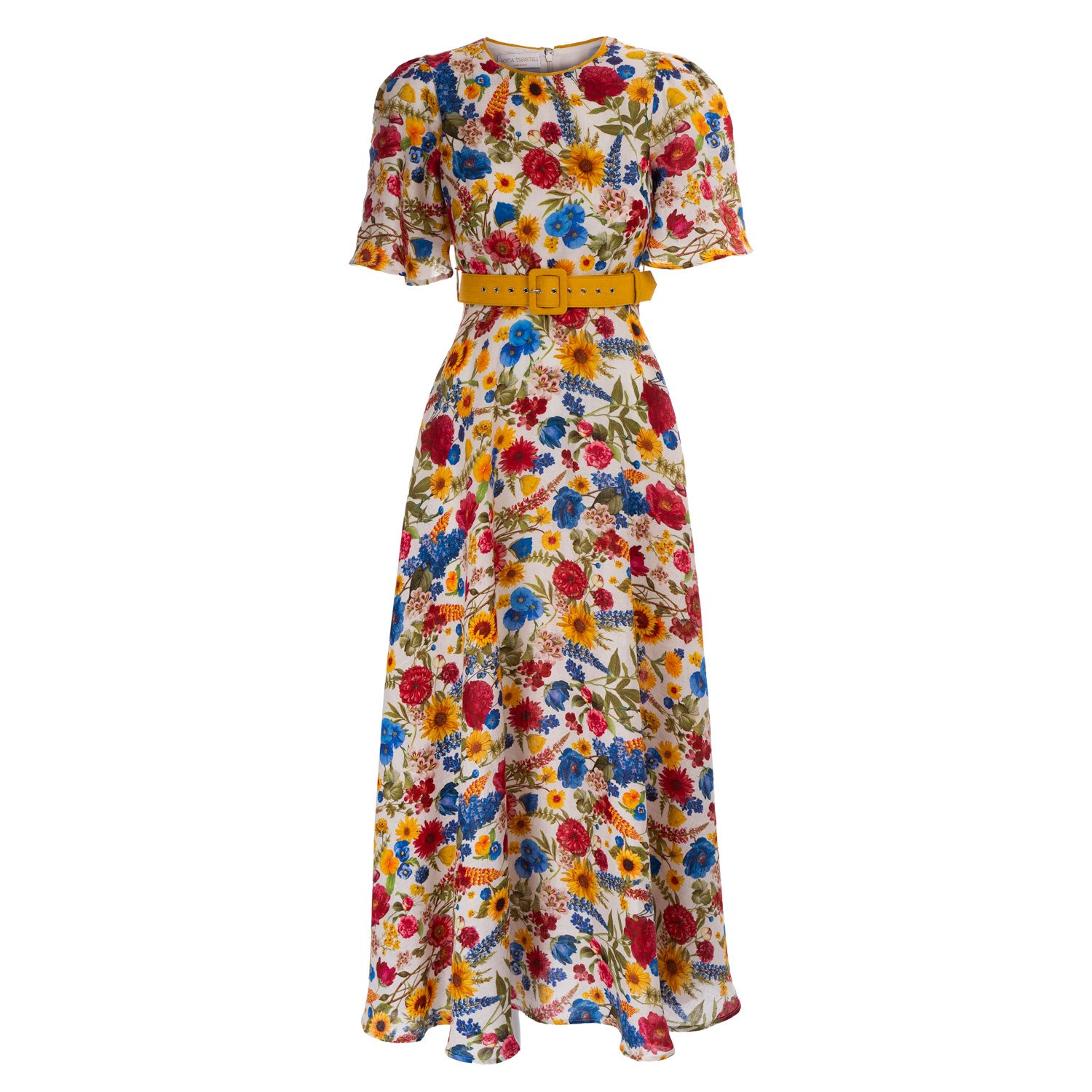 Women's Blossom Garden Linen Dress | 4Xl | Sofia Tsereteli