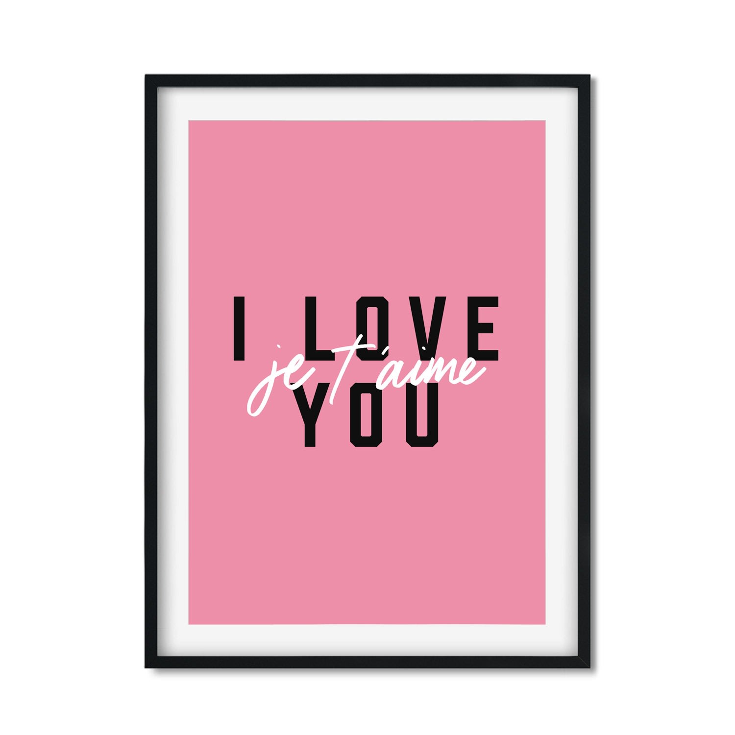 Pink / Purple I Love You A3 297 X 420Mm The Native State