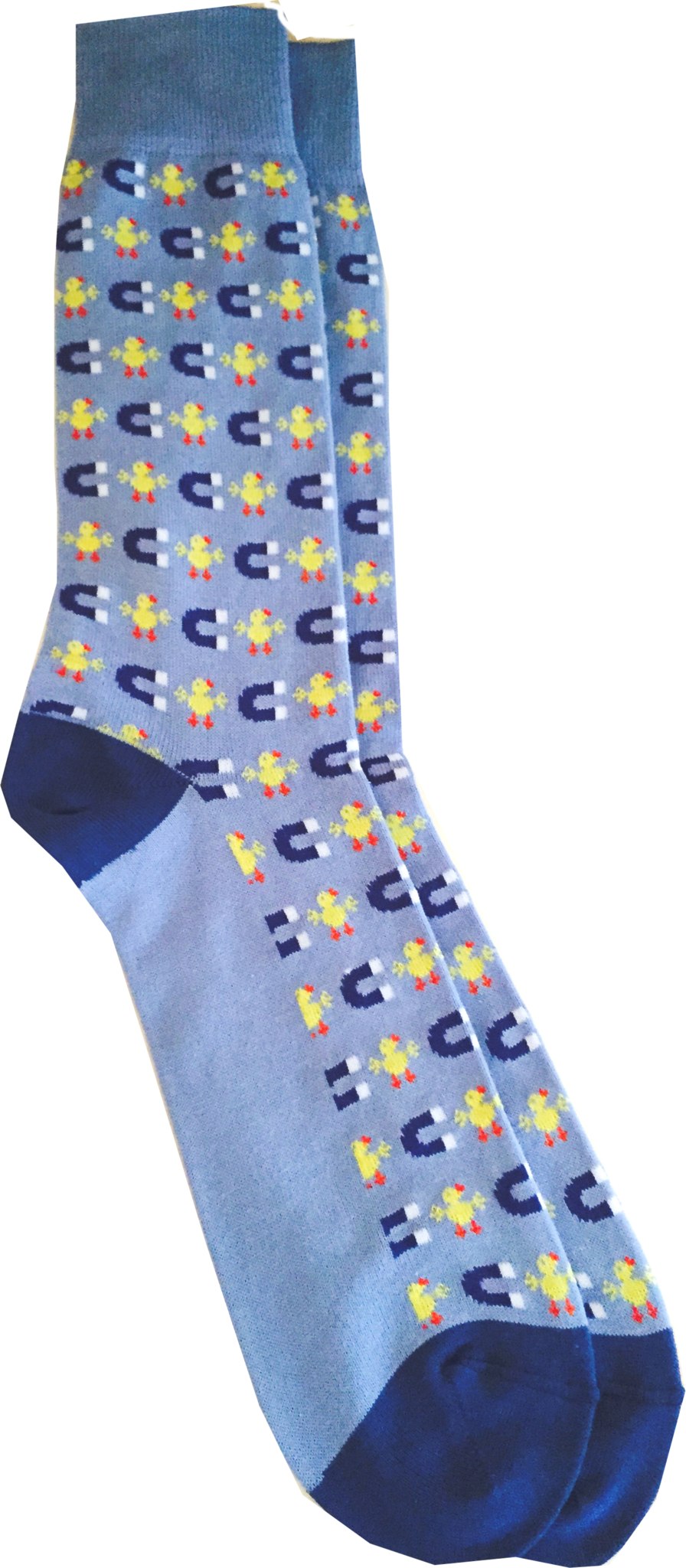 Men’s Blue Chick Magnet Socks One Size Lazyjack Press