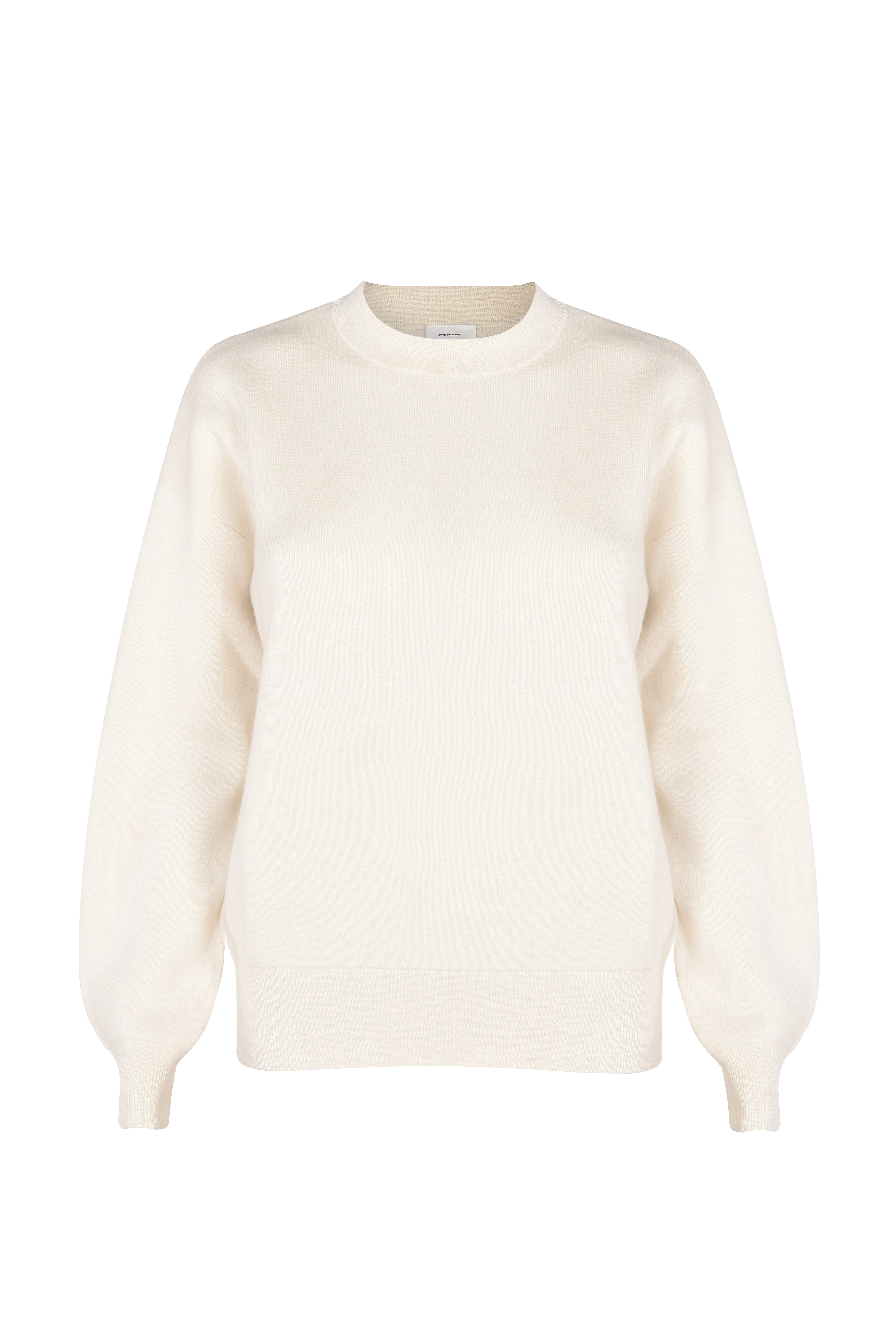 Justlove Women's Neutrals / White Cashmere Minimalist Top Hogo Off-white In White
