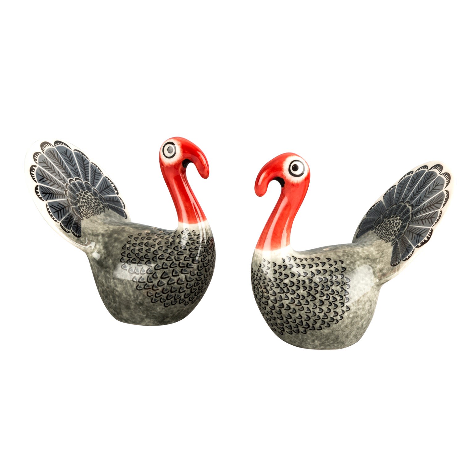 Red / Grey Turkey Salt & Pepper Shakers Hannah Turner