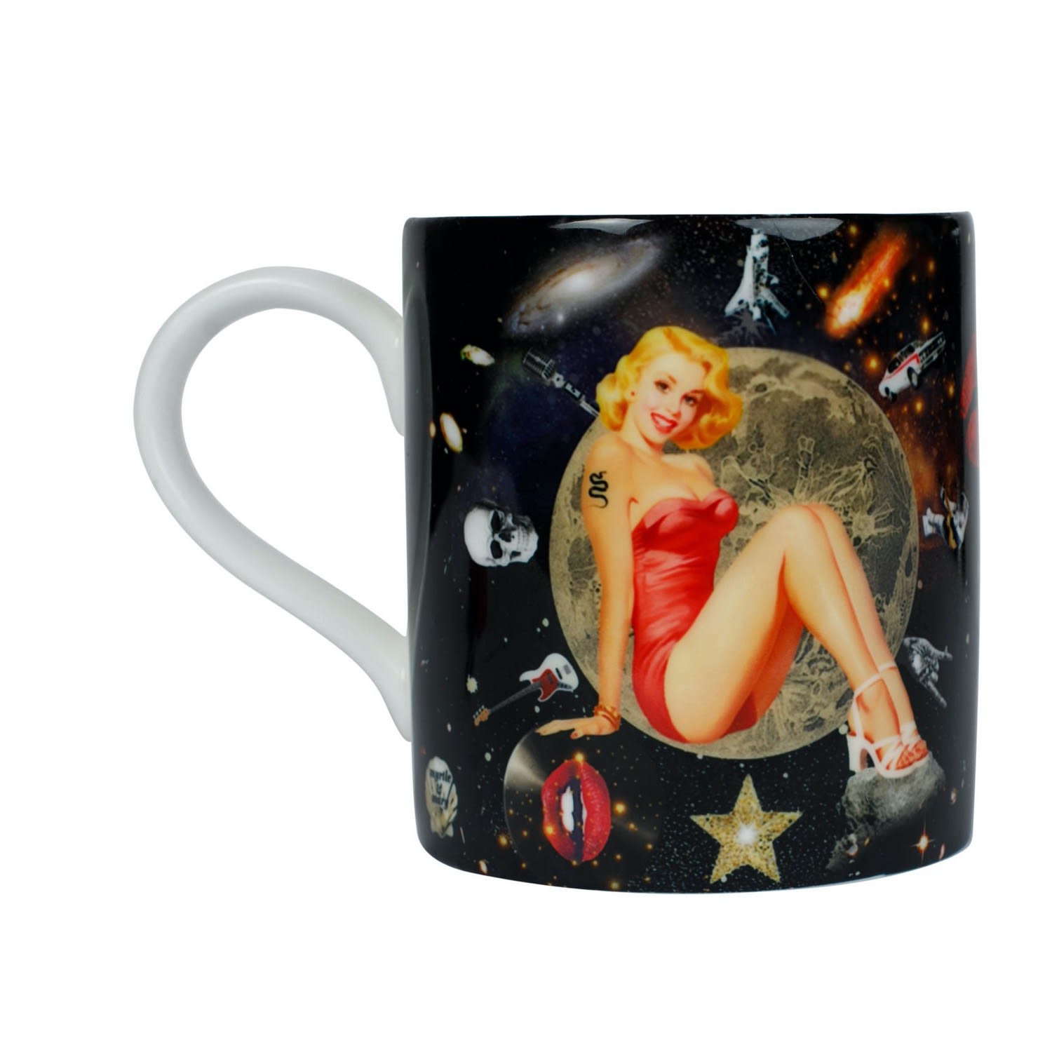 Black Gigi Bone China Coffee Cup Myrtle & Mary