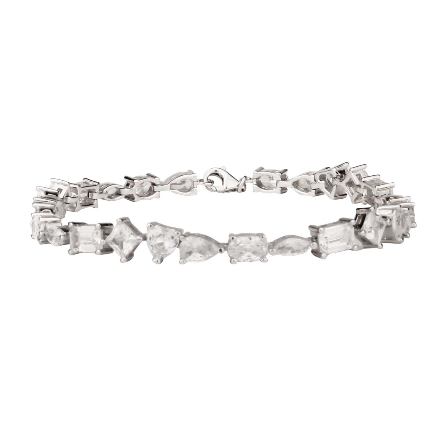 Women’s Multi Shape Tennis Bracelet - Silver Shymi