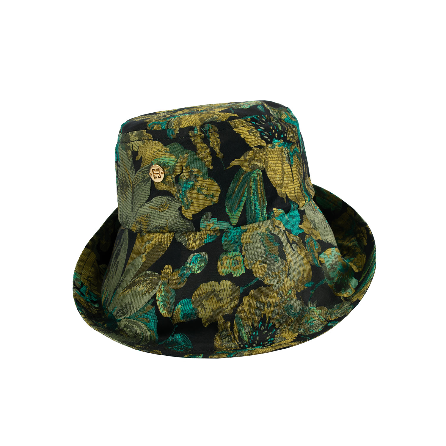 Women's Green / Black Green Autumn - Wide Brim Bucket Hat | Large | Sibi Hats