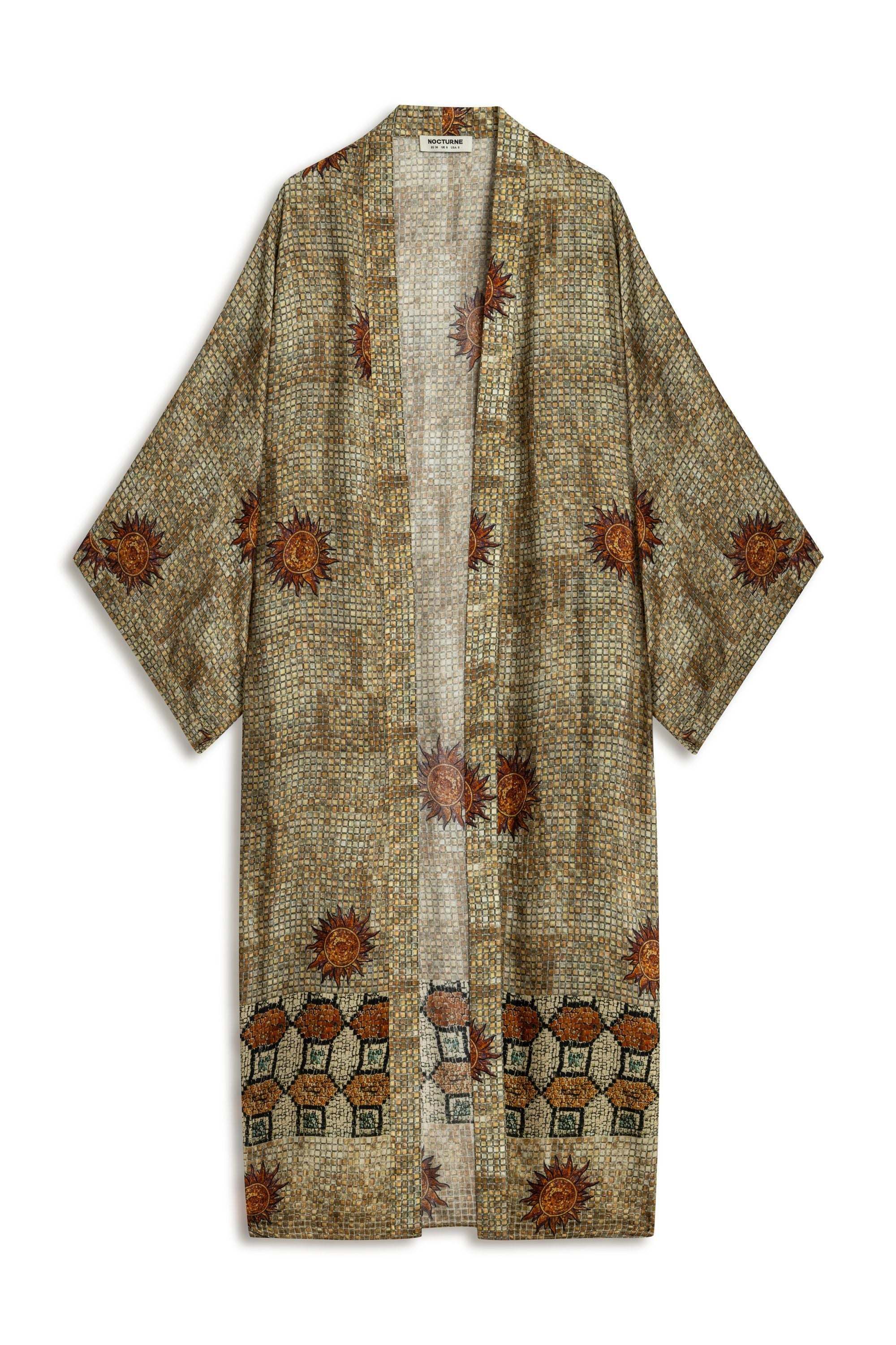 Nocturne Mosaic Patterned Kimono