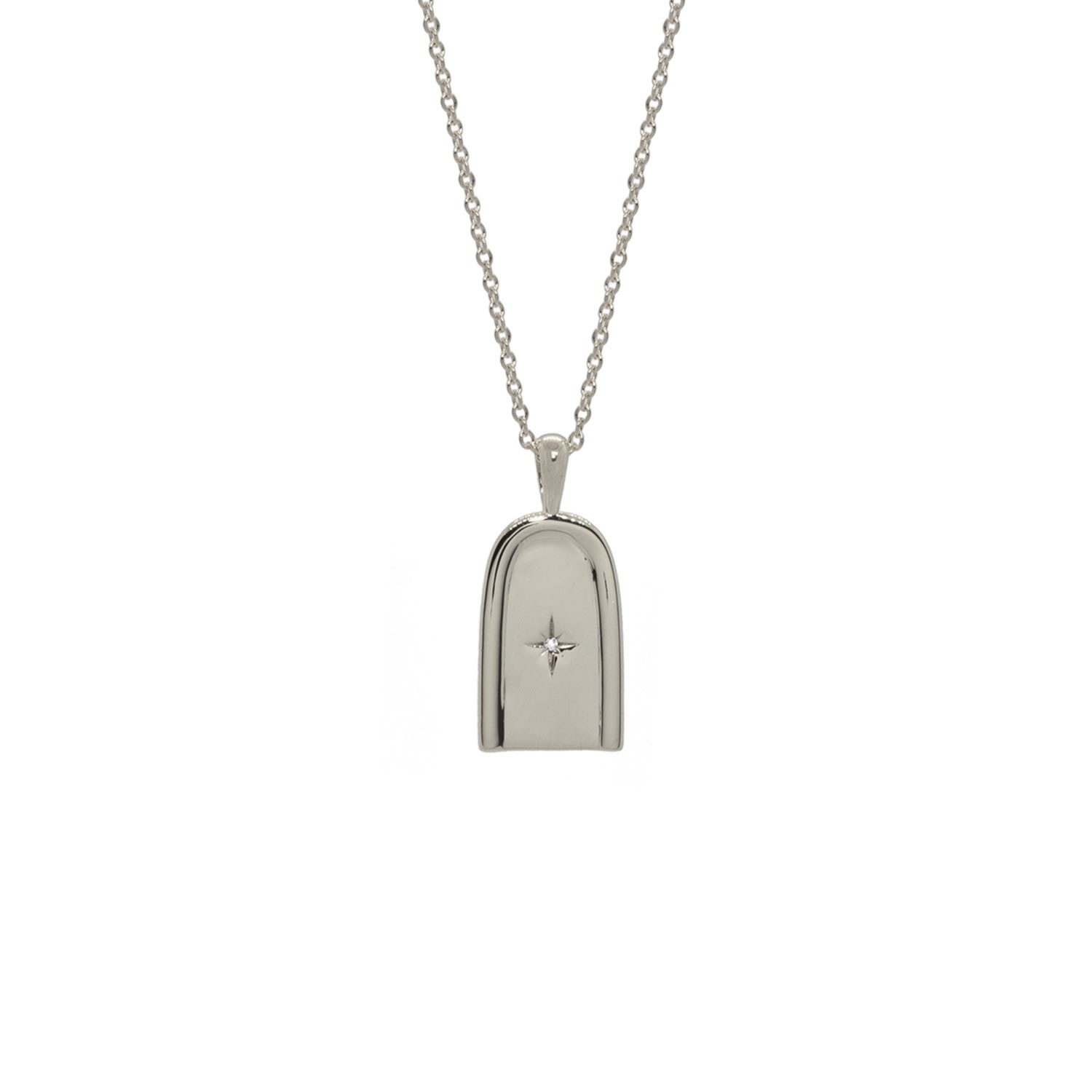 Janus Edinburgh Women's Arch Door Gateway Of New Beginnings Sterling Silver Necklace In Silver