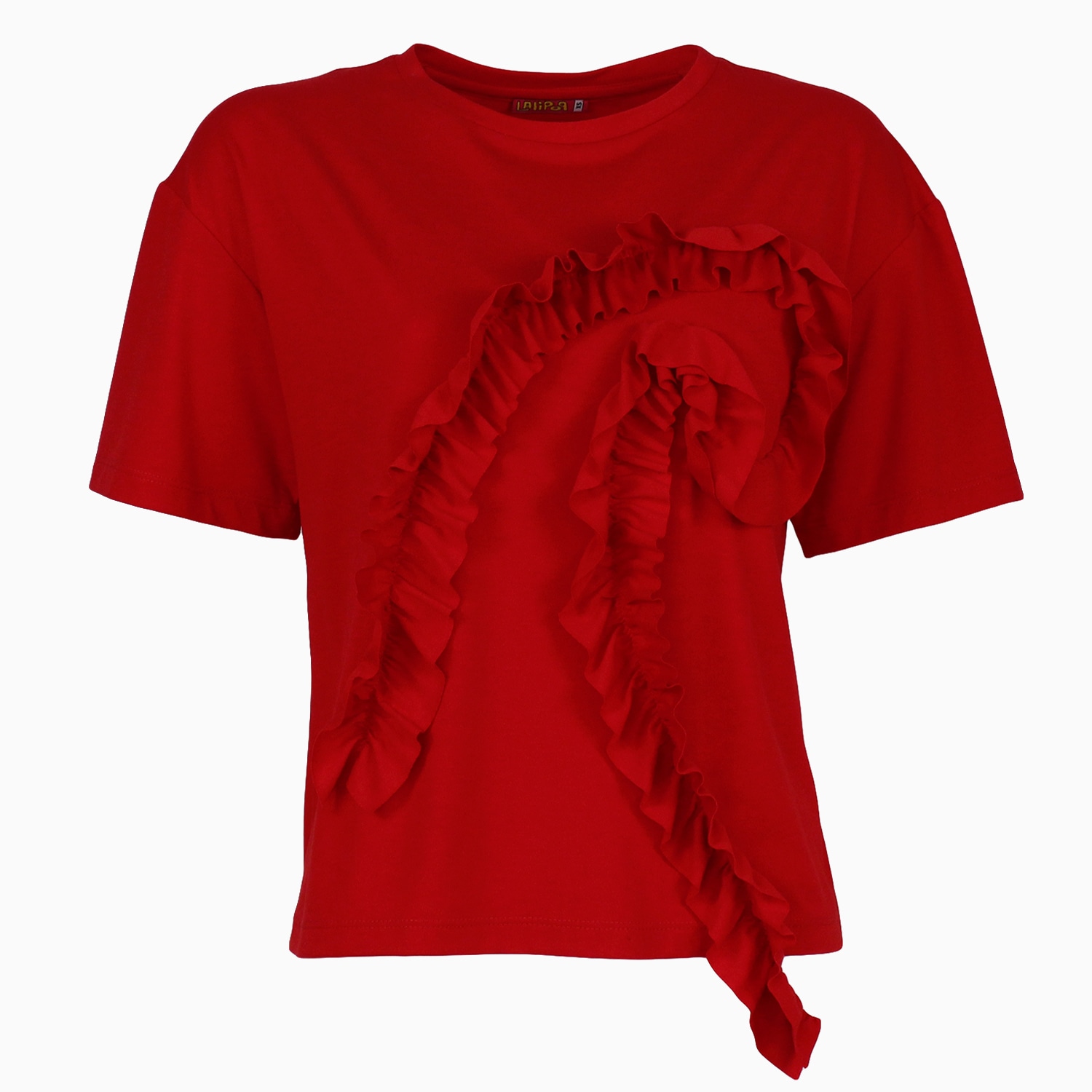 Lalipop Design Women's Red Viscose-blend Short Sleeve T-shirt In Red