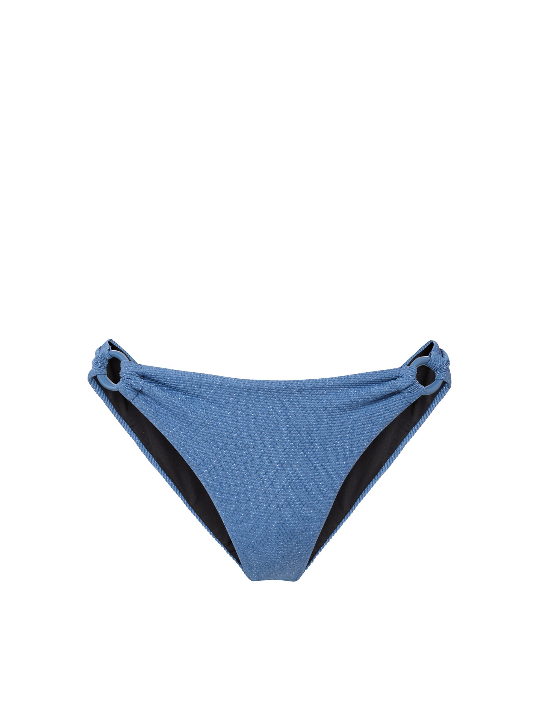 Change Of Scenery Women's Ring Trim Bottom In Steel Blue Metallic Pique In Blue