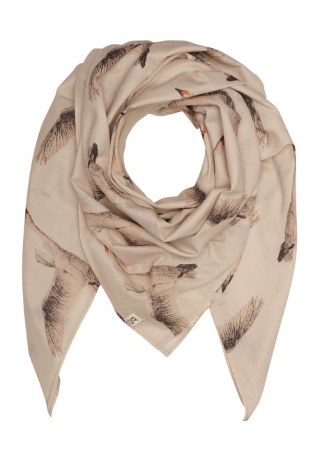 Grobund Women's Neutrals  Enola Scarf - The One With Beautiful Geese