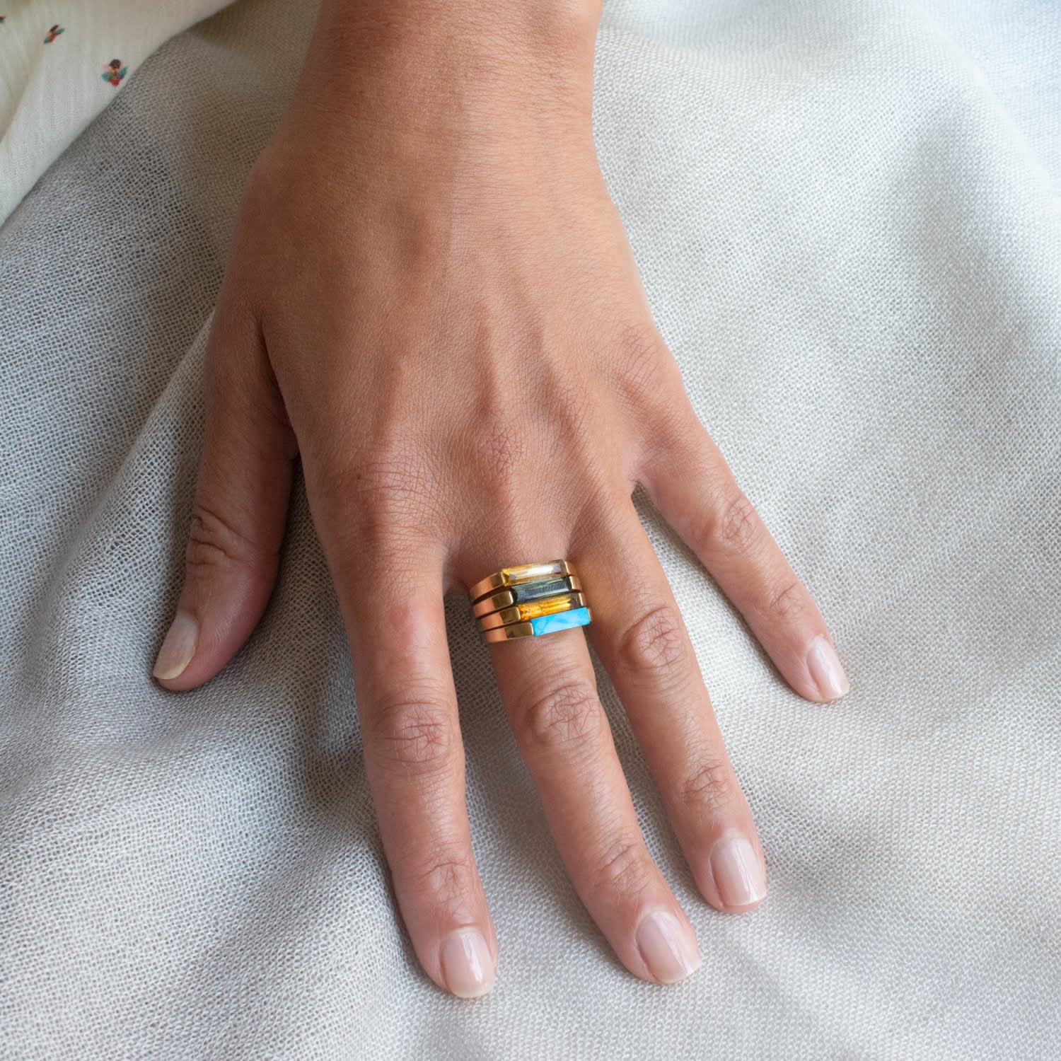 Tourmaline shop stacking ring