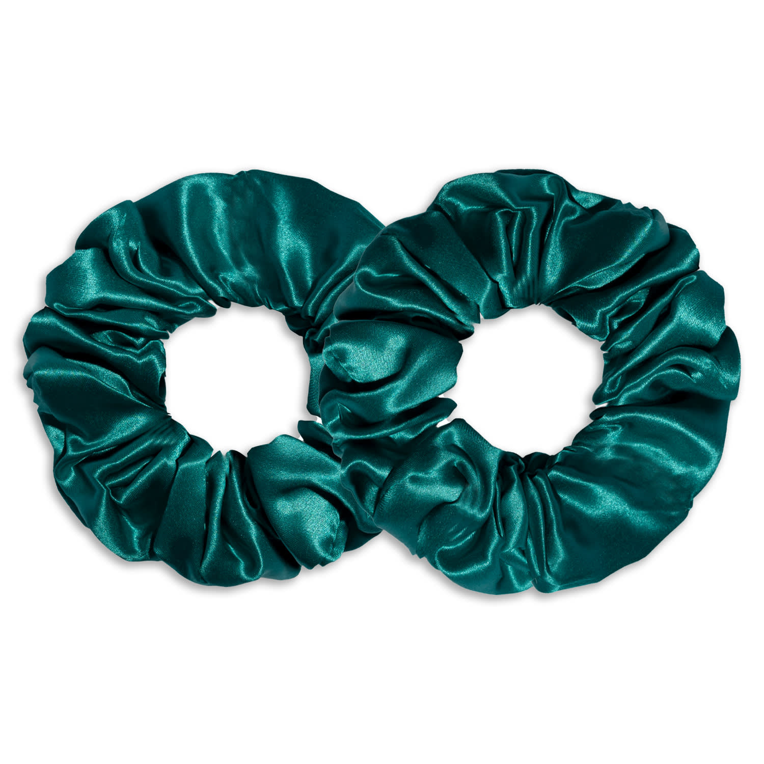 6fiftytwo® Women's Blue / Green Pure Mulberry Classic Silk Scrunchies - Teal