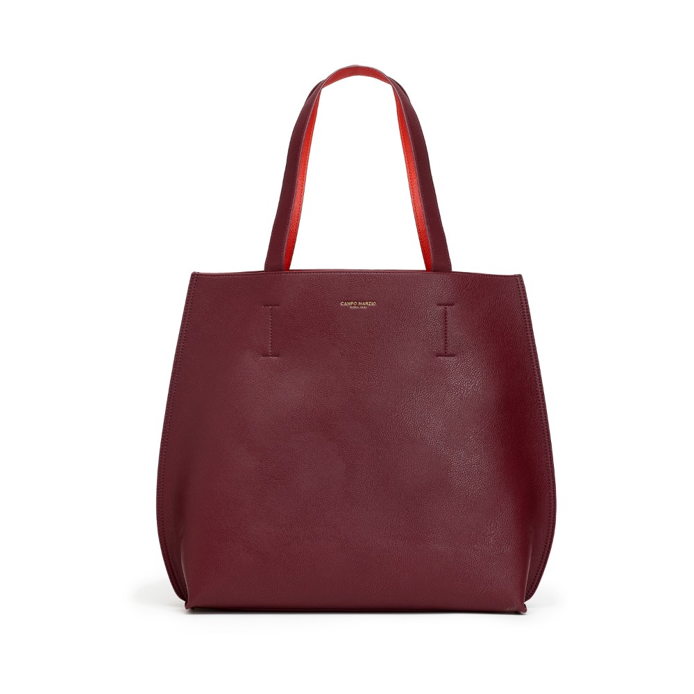 Campo Marzio Roma 1933 Women's Double Tote Bag - The Iconic Bag - Ruby Wine In Burgundy