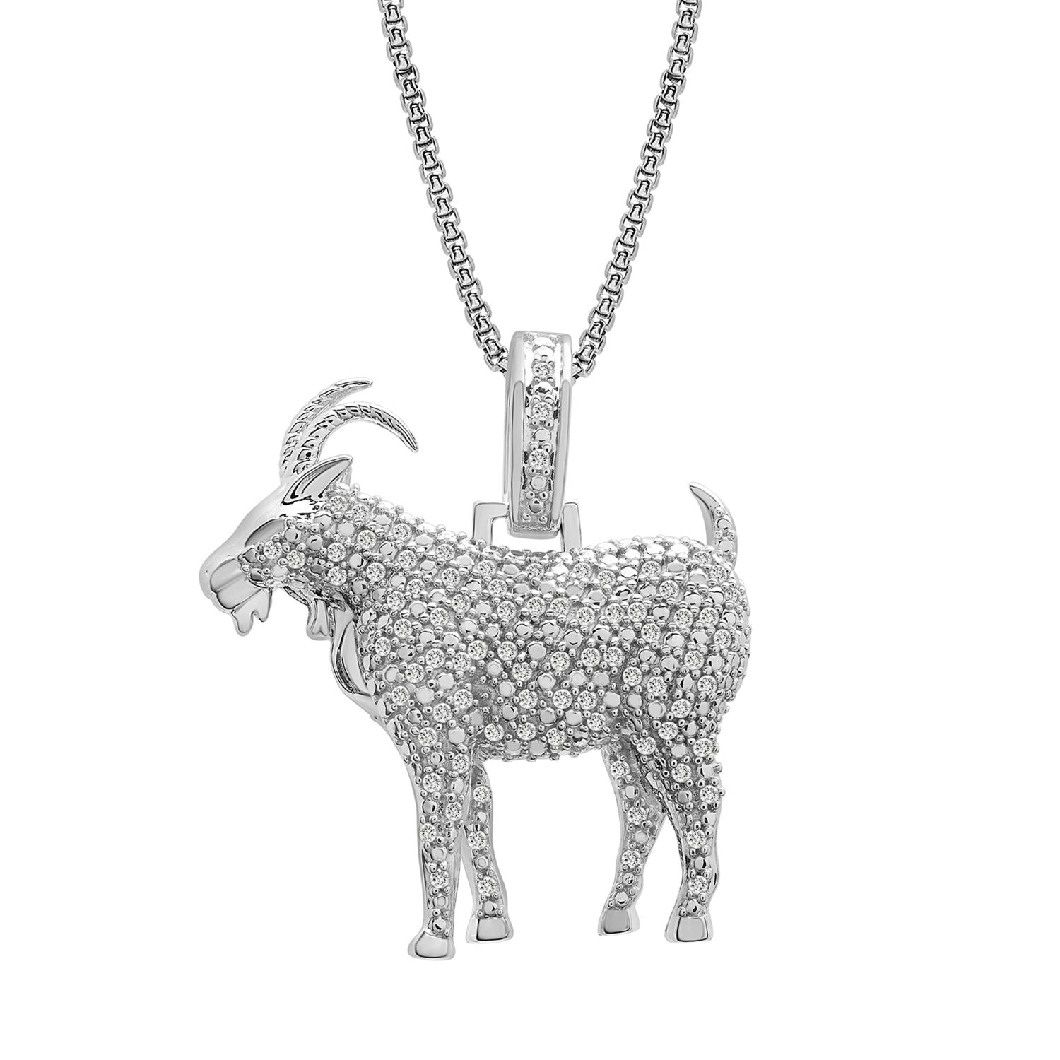 Miki & Jane Men's G O A T Pendant In Sterling Silver
