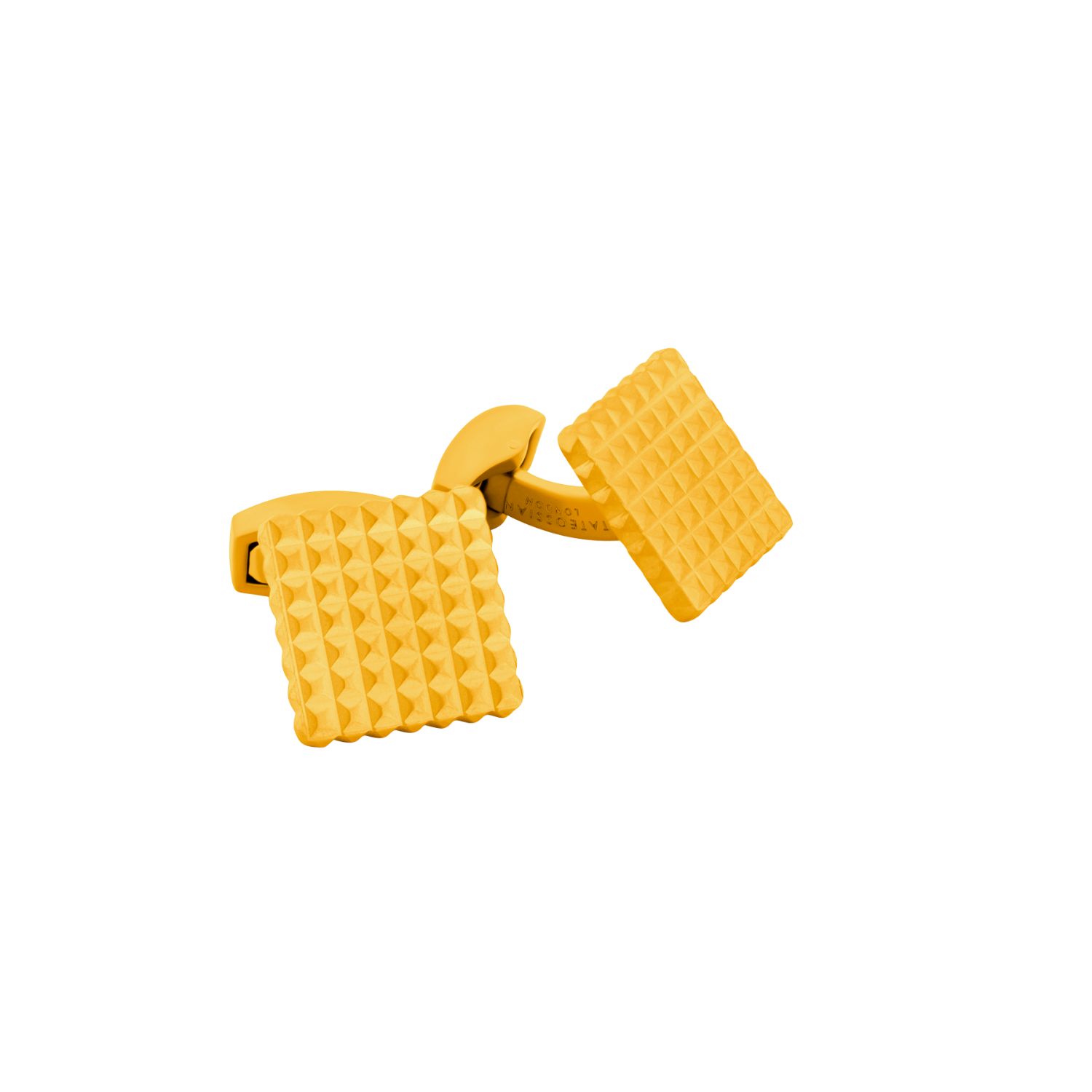 Men's Giza Cufflinks In Ip Gold Plated With Yellow Gold Diamond | Tateossian London